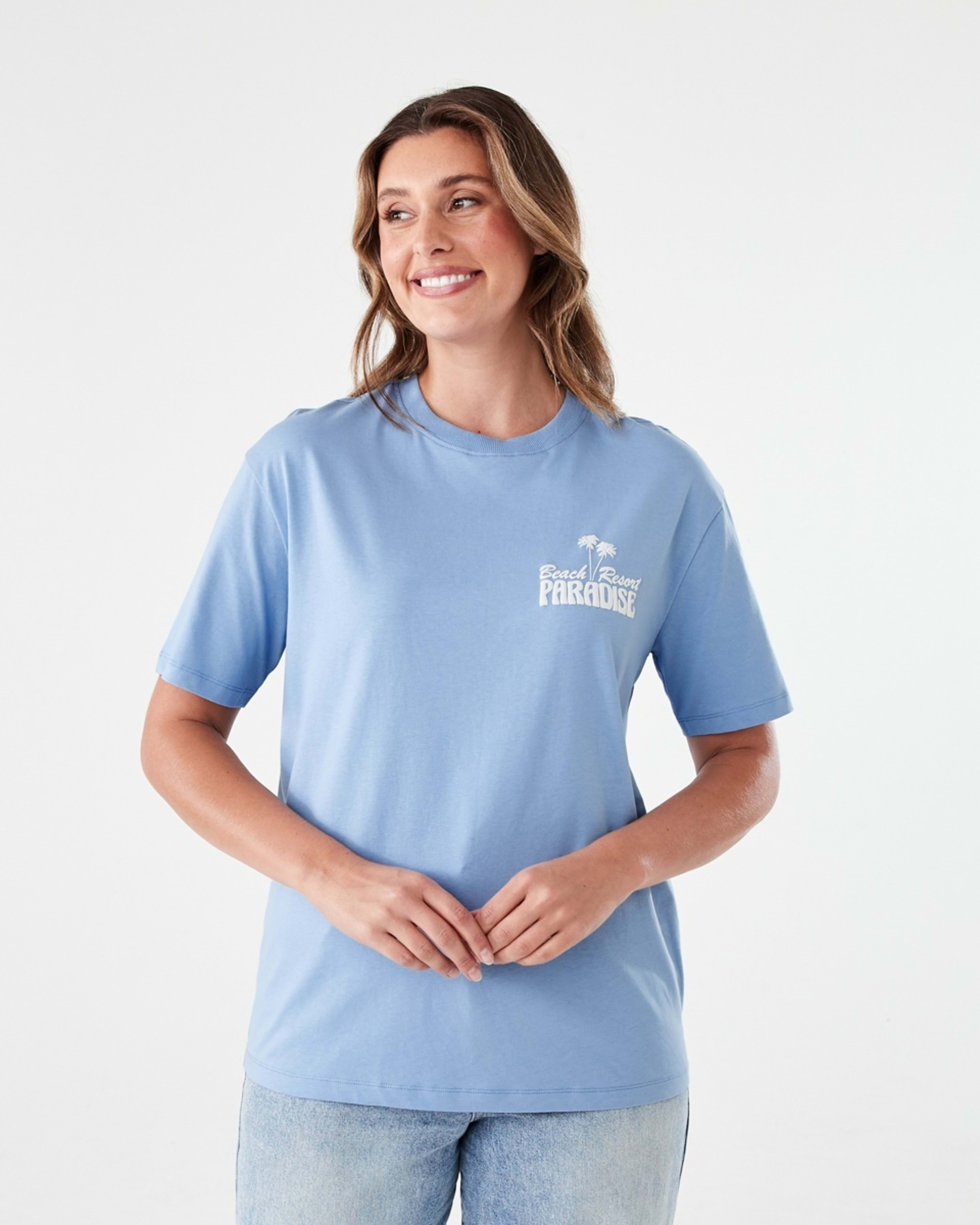 1 Short Sleeve Oversized Boyfriend T-shirt Paradise, 1 of 6