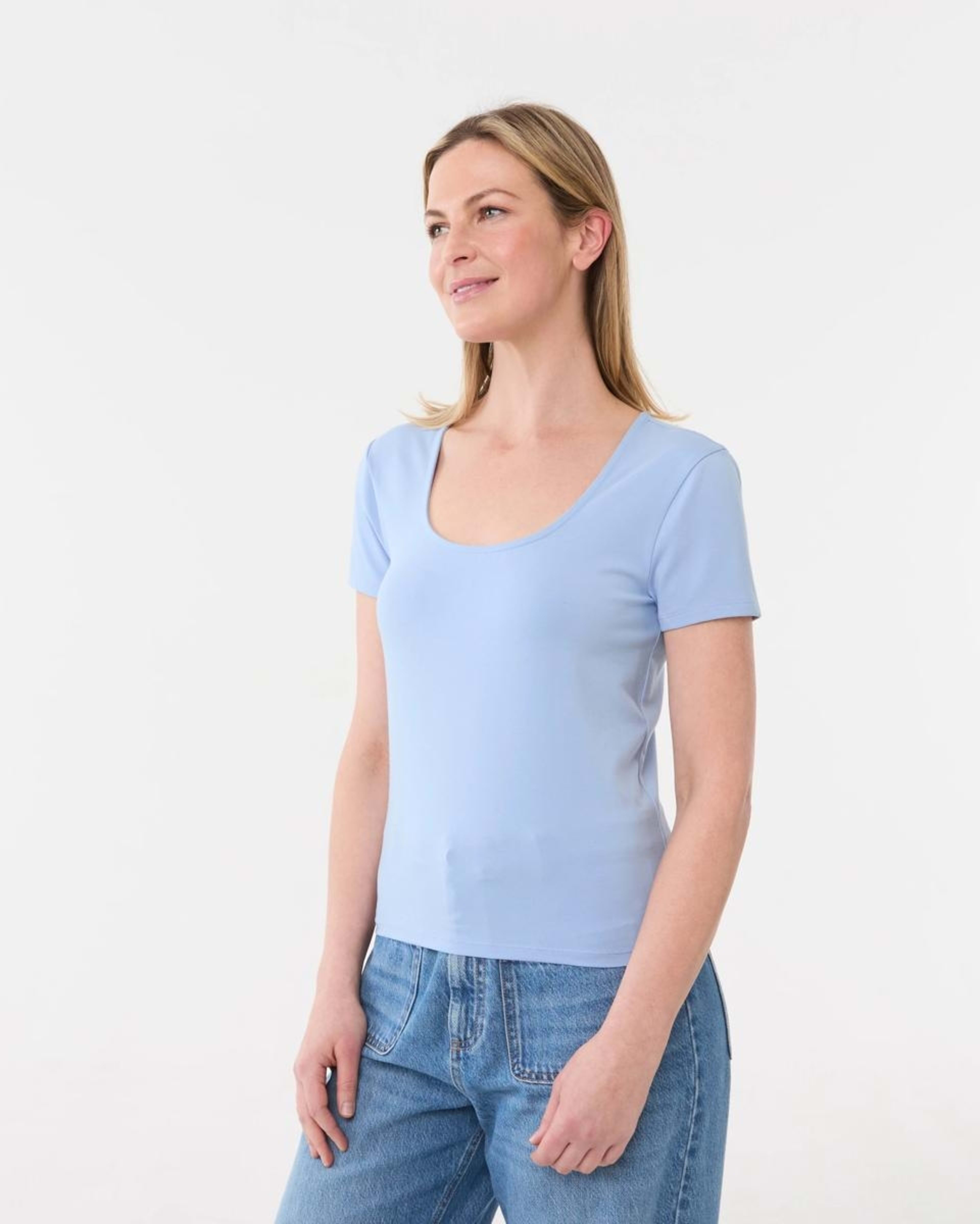 2 Short Sleeve Fitted T-shirt BRUNI BLUE, 2 of 5