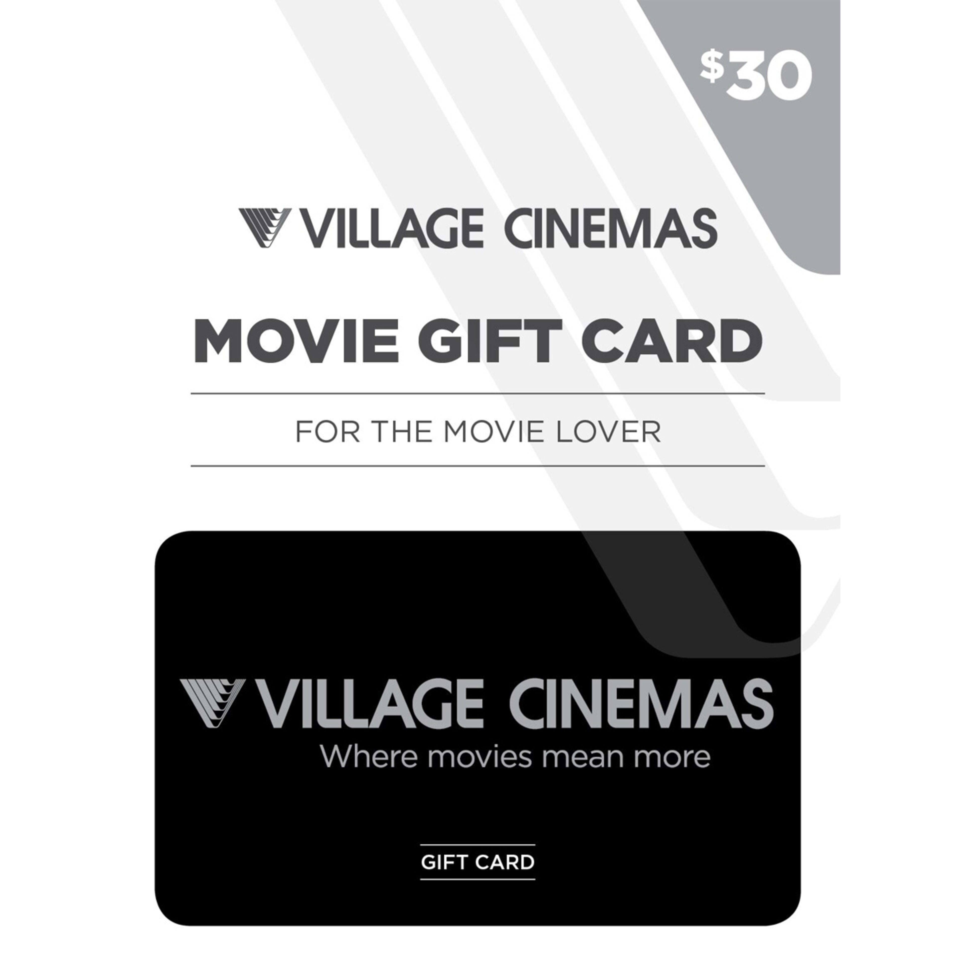 1 Village Cinemas $30 Movie Gift Card