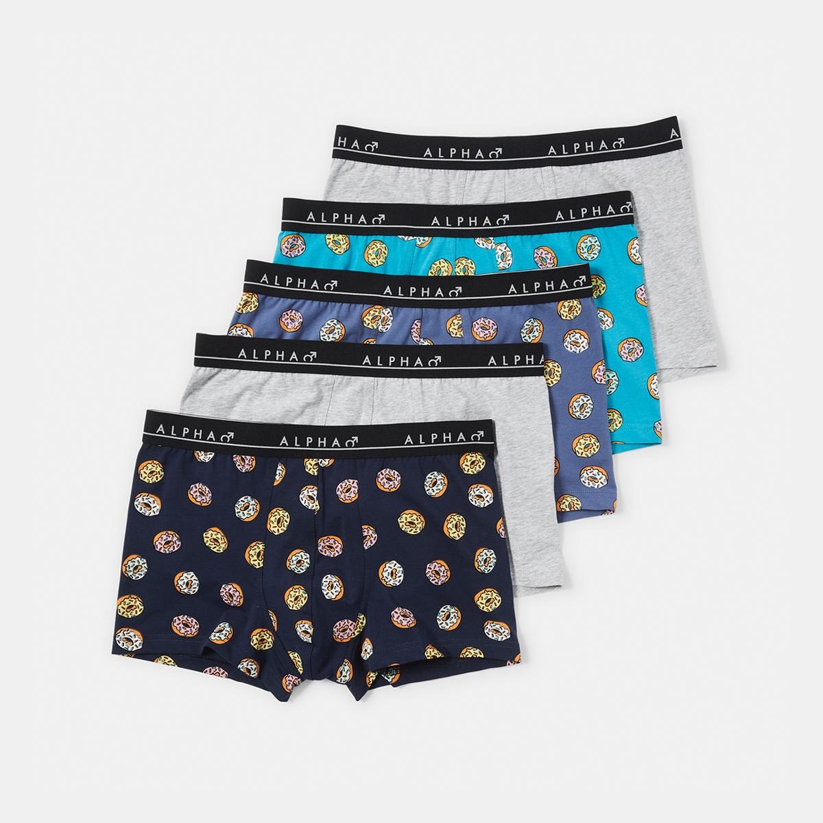 5 Pack Print Plain Trunks Kmart