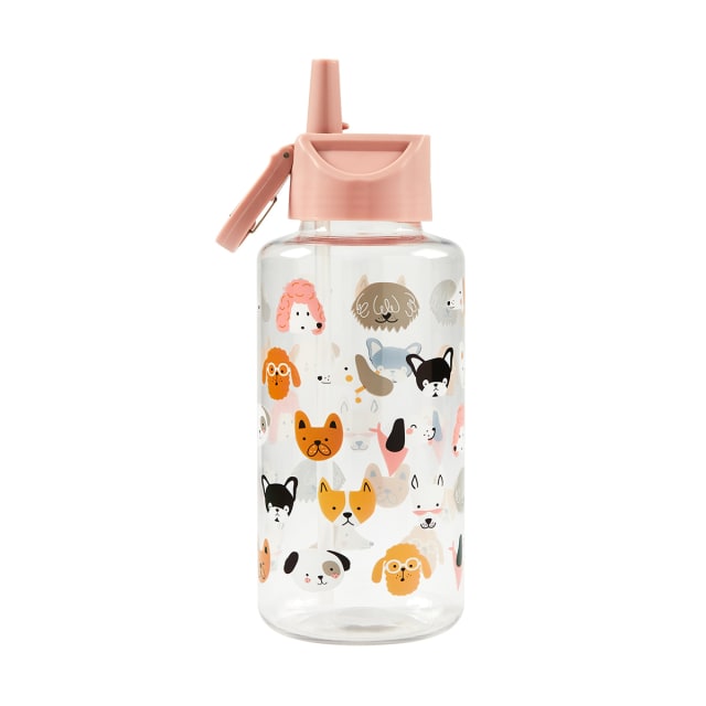 1L Dogs Cylinder Drink Bottle Kmart
