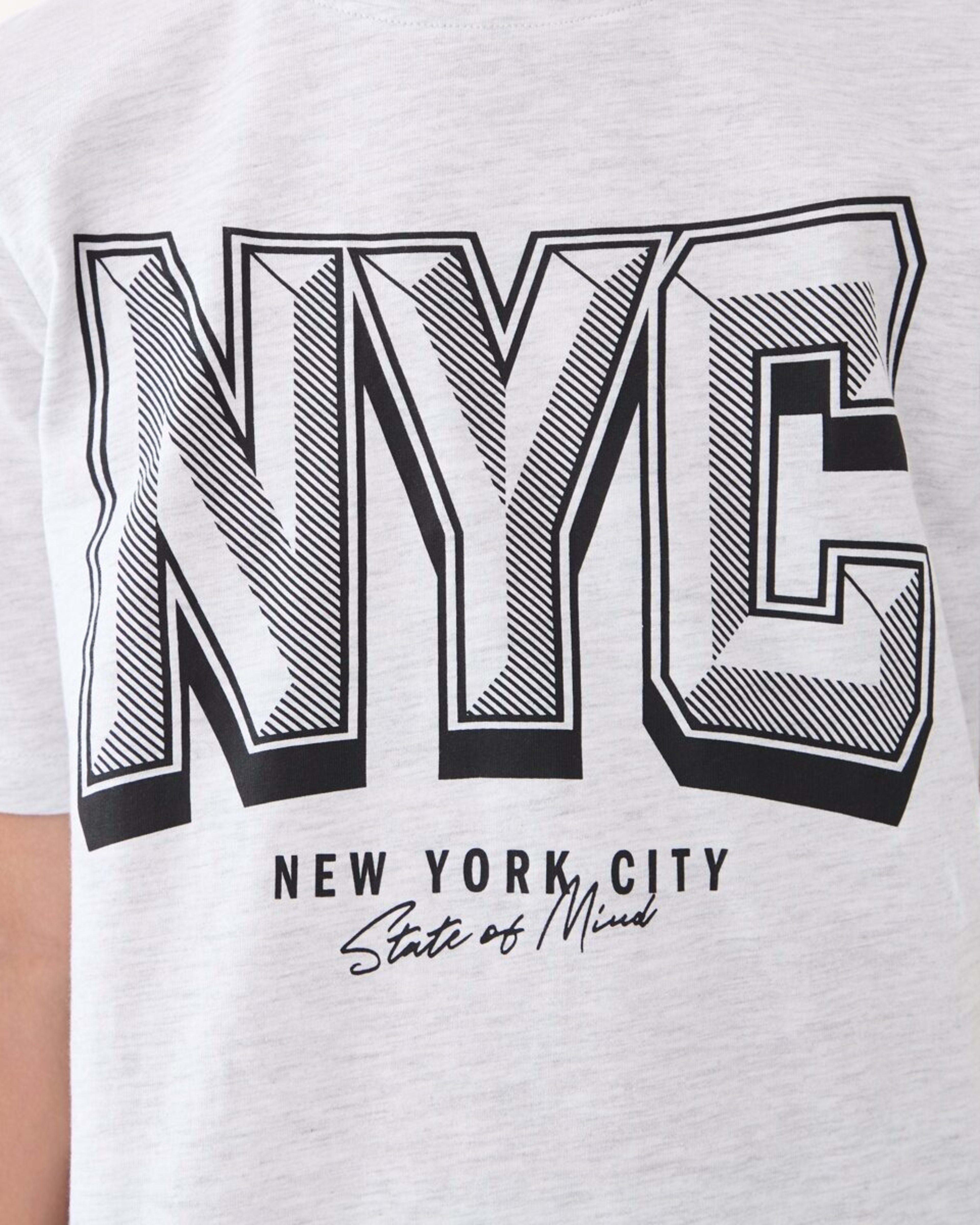 4 Short Sleeve Top Knit Pyjama Set WHITE MARLE NYC, 4 of 6