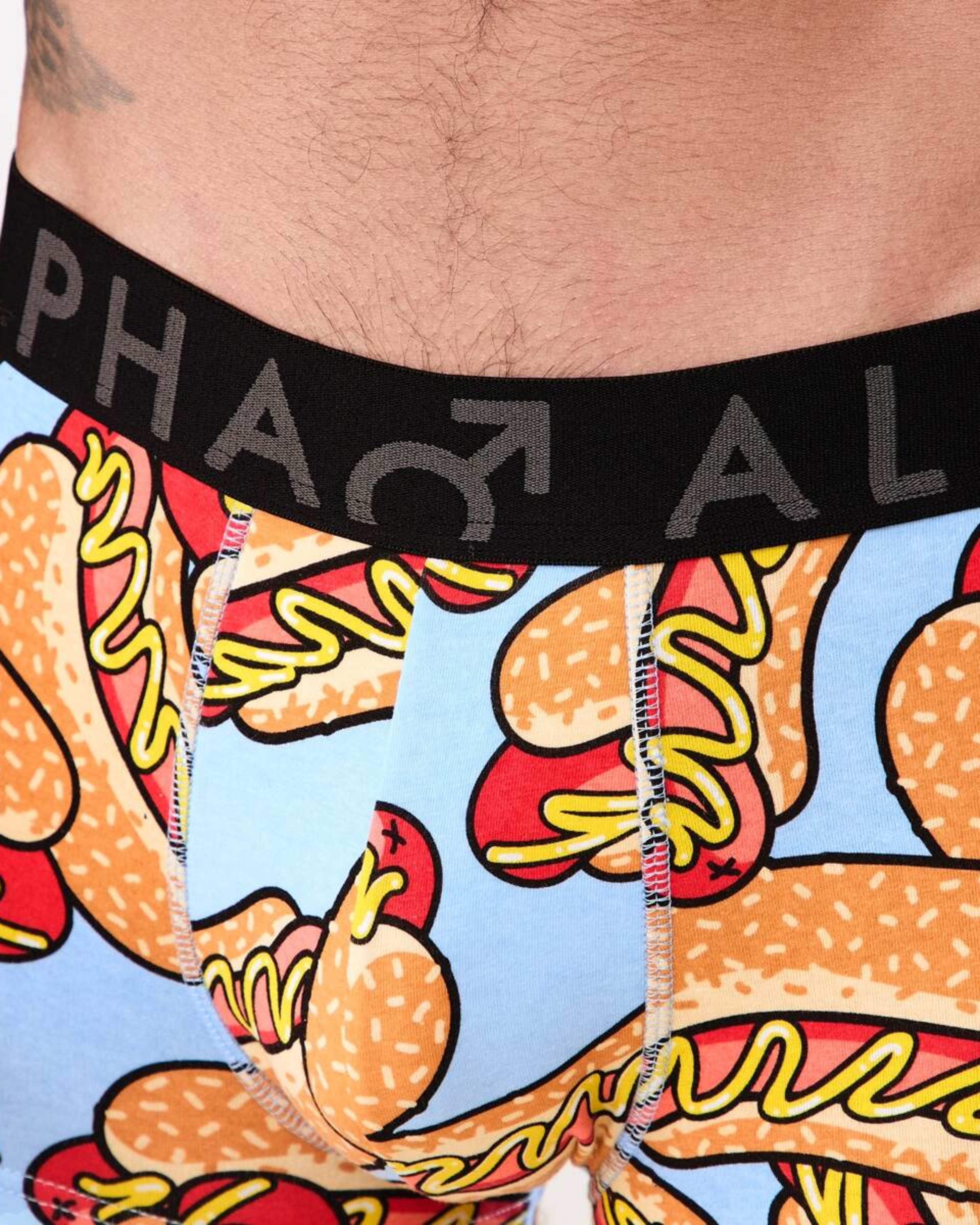 7 3 Pack Print Plain Trunks HOT DOGGETY, 7 of 8