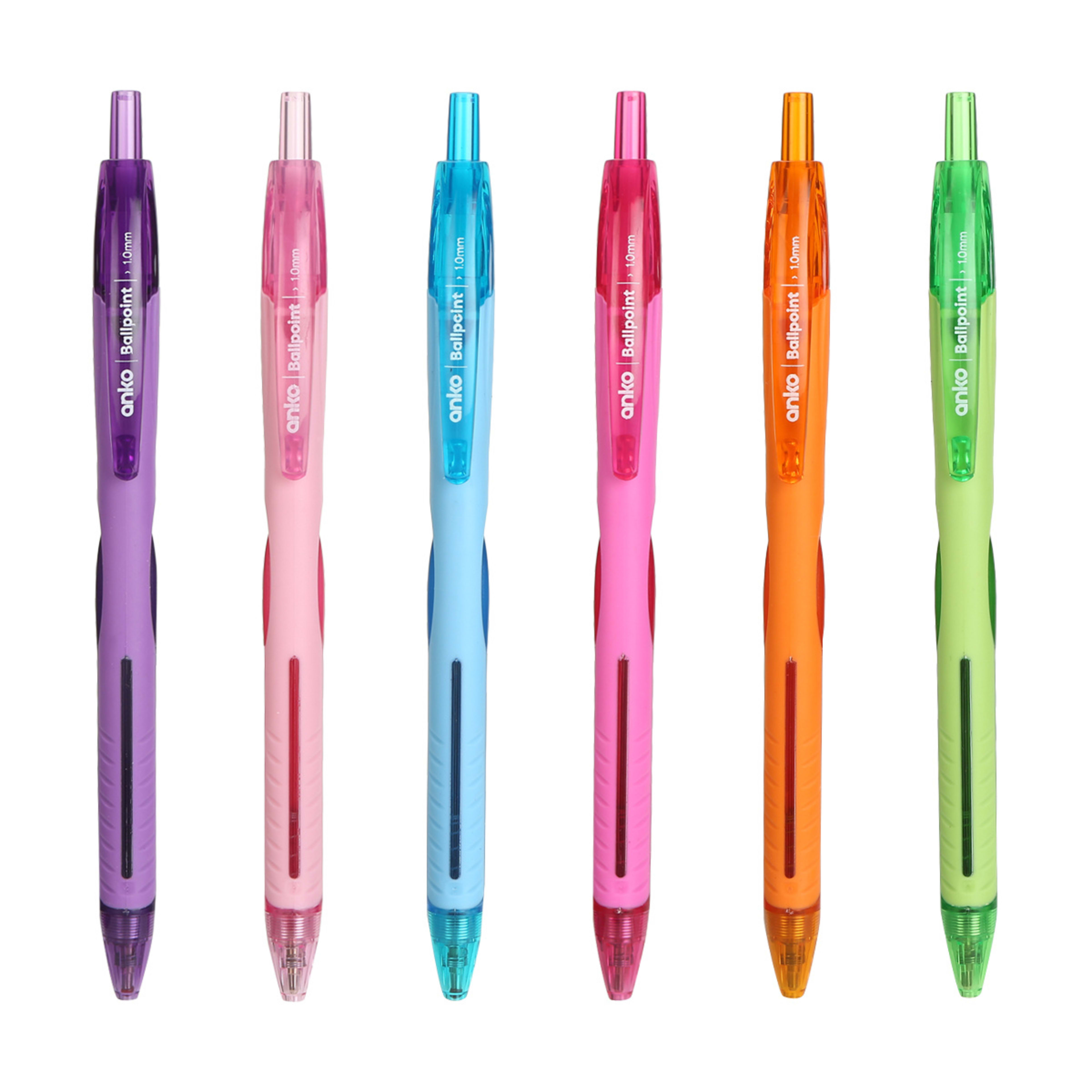 6 Pack Retractable Ball Point Pens Kmart NZ