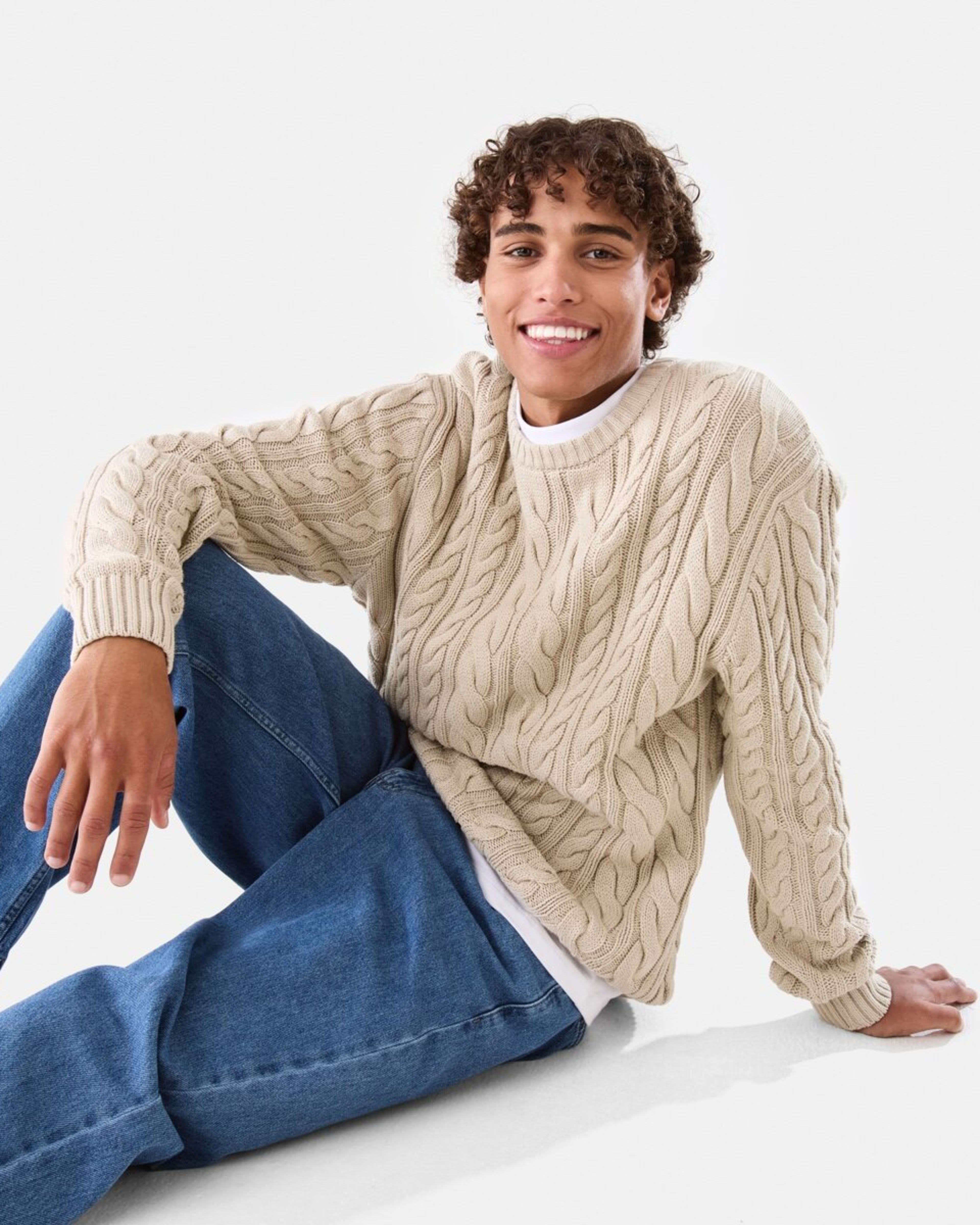 9 Cable Knit Jumper Bge String, 9 of 9