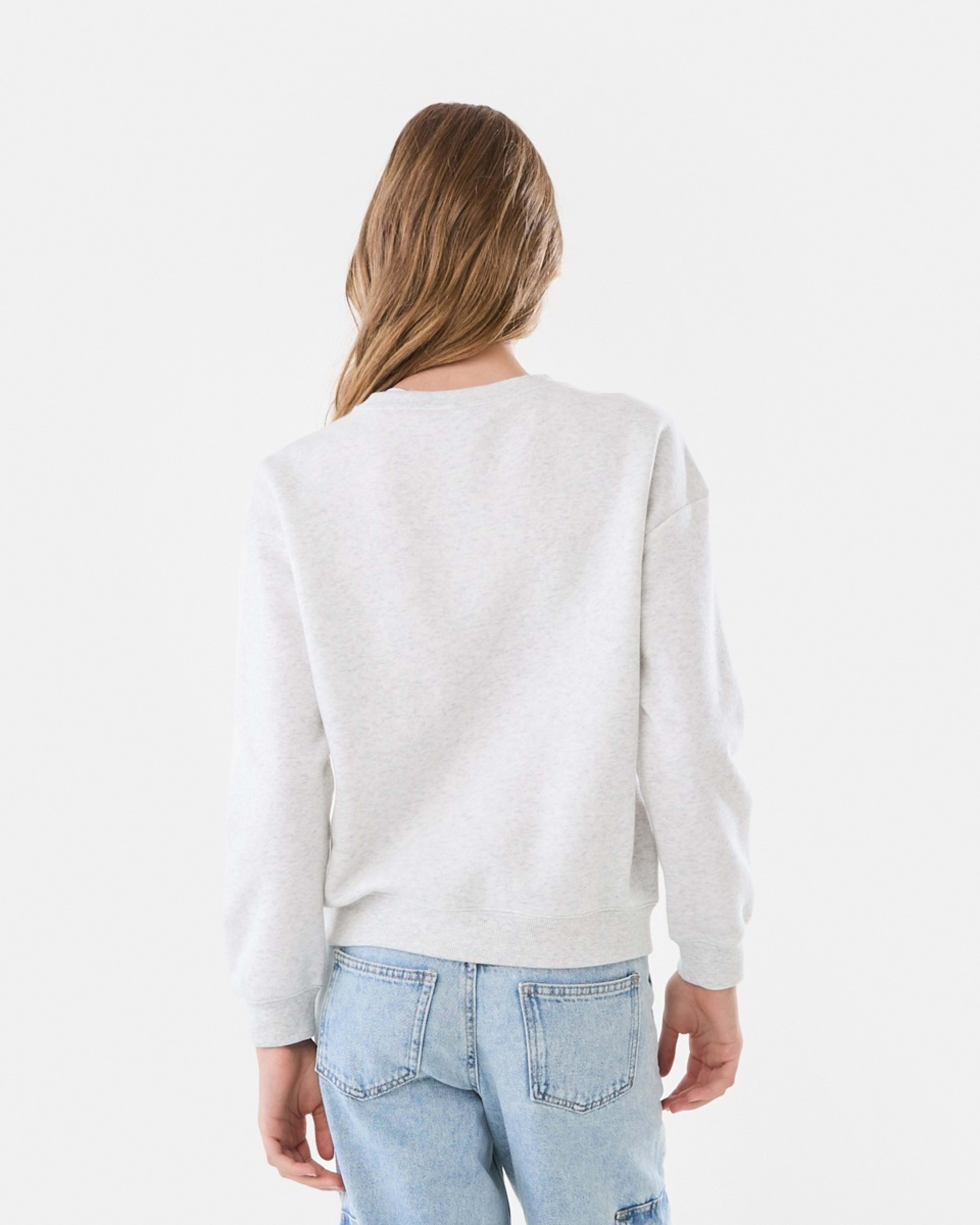 2 Print Crew Neck Sweatshirt La California White Marle, 2 of 8