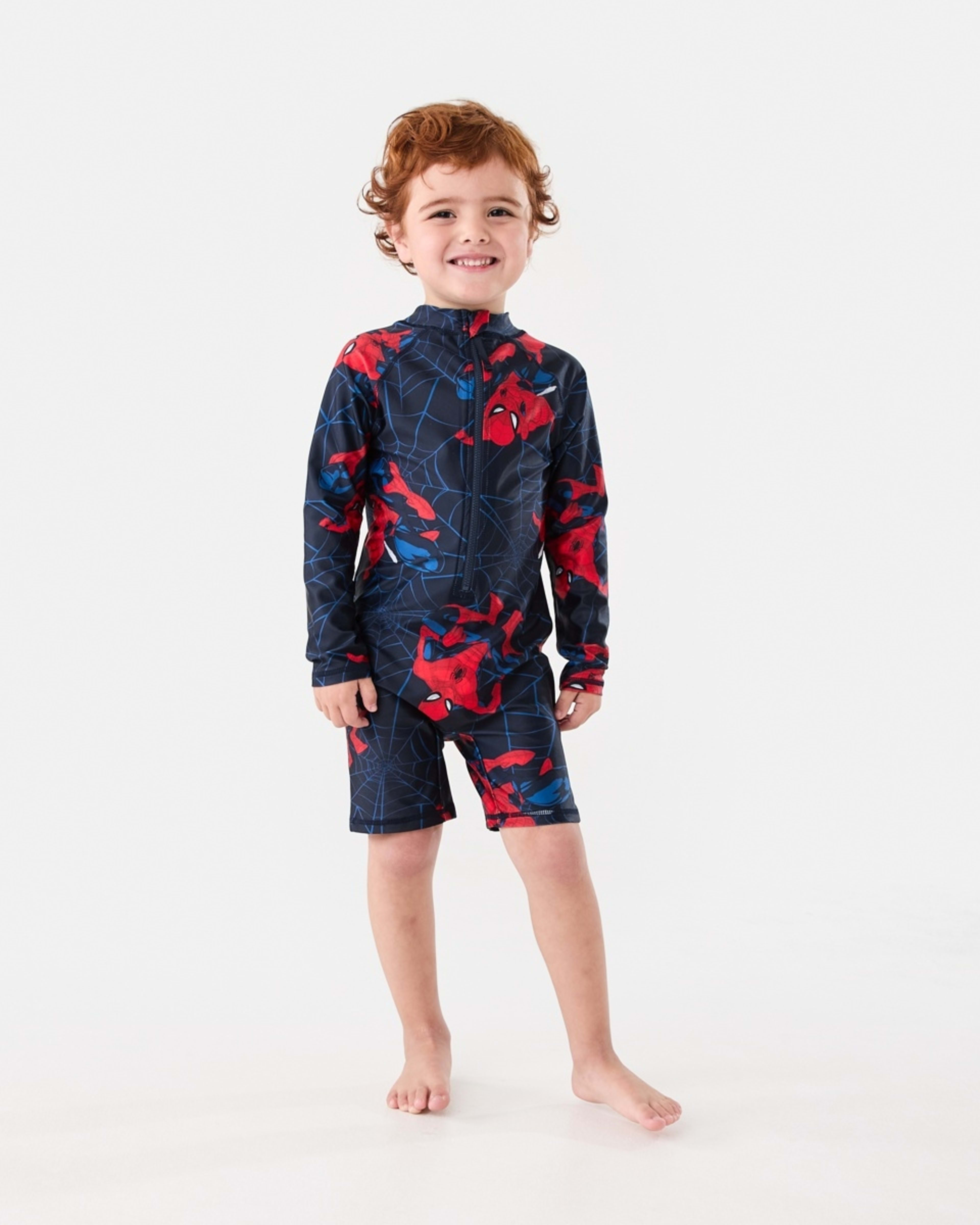1 Spider-Man License Long Sleeve Swimsuit Spiderman
