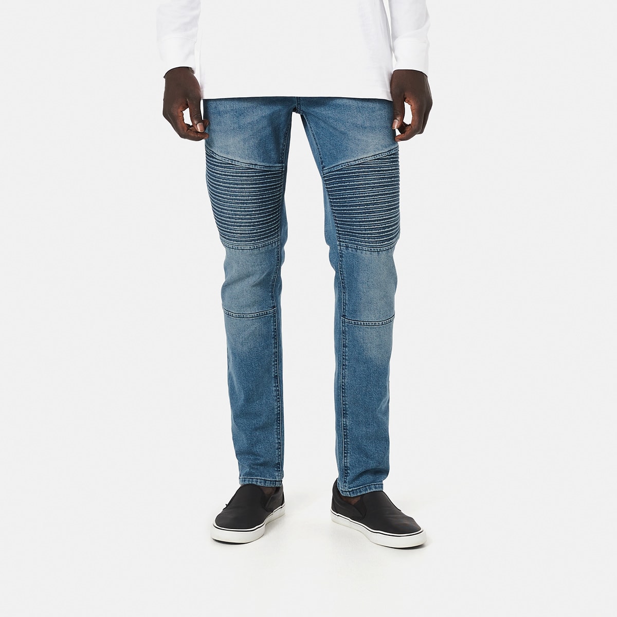 Slim Fit Moto Jeans - Kmart