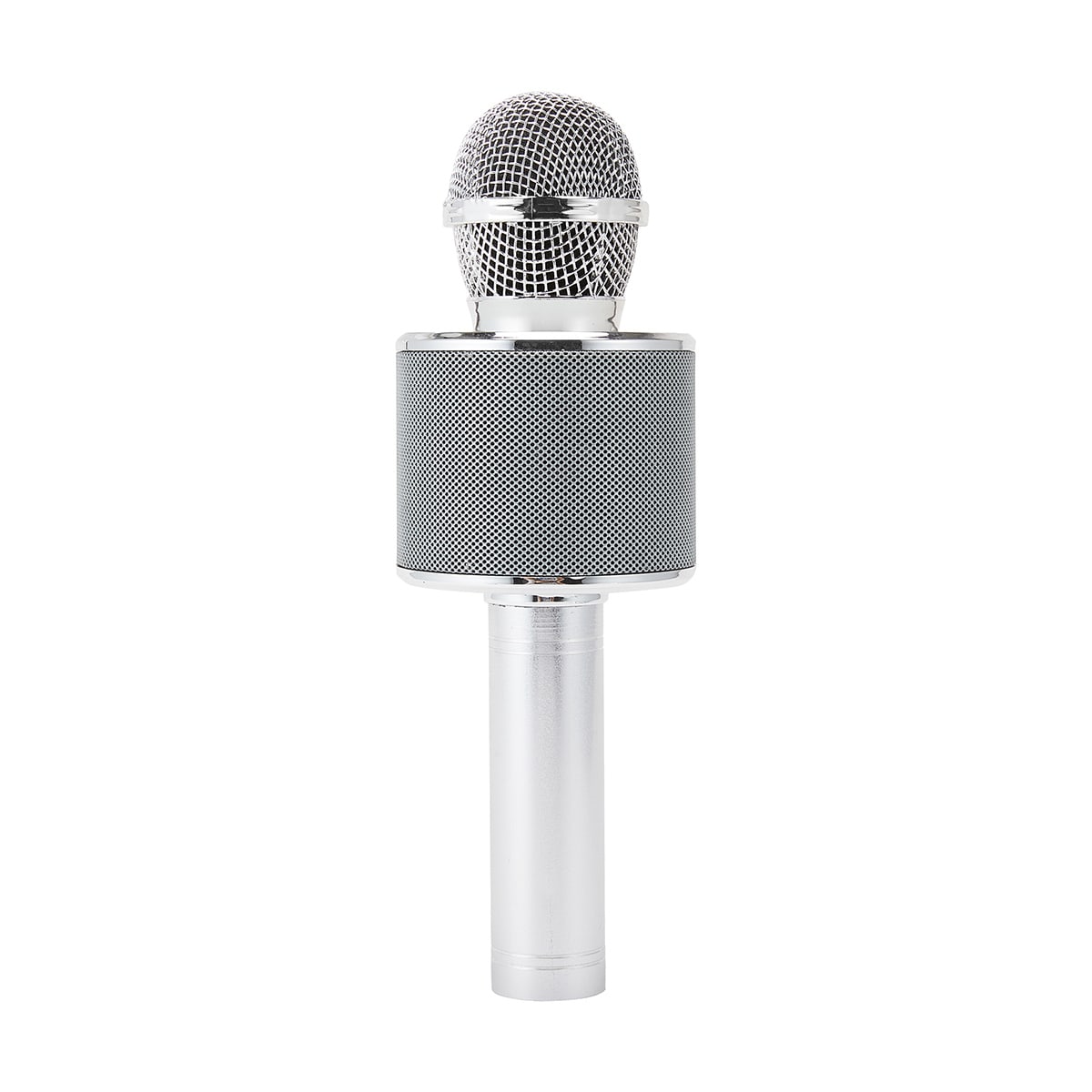 Bluetooth Karaoke Microphone with Speaker Silver Kmart