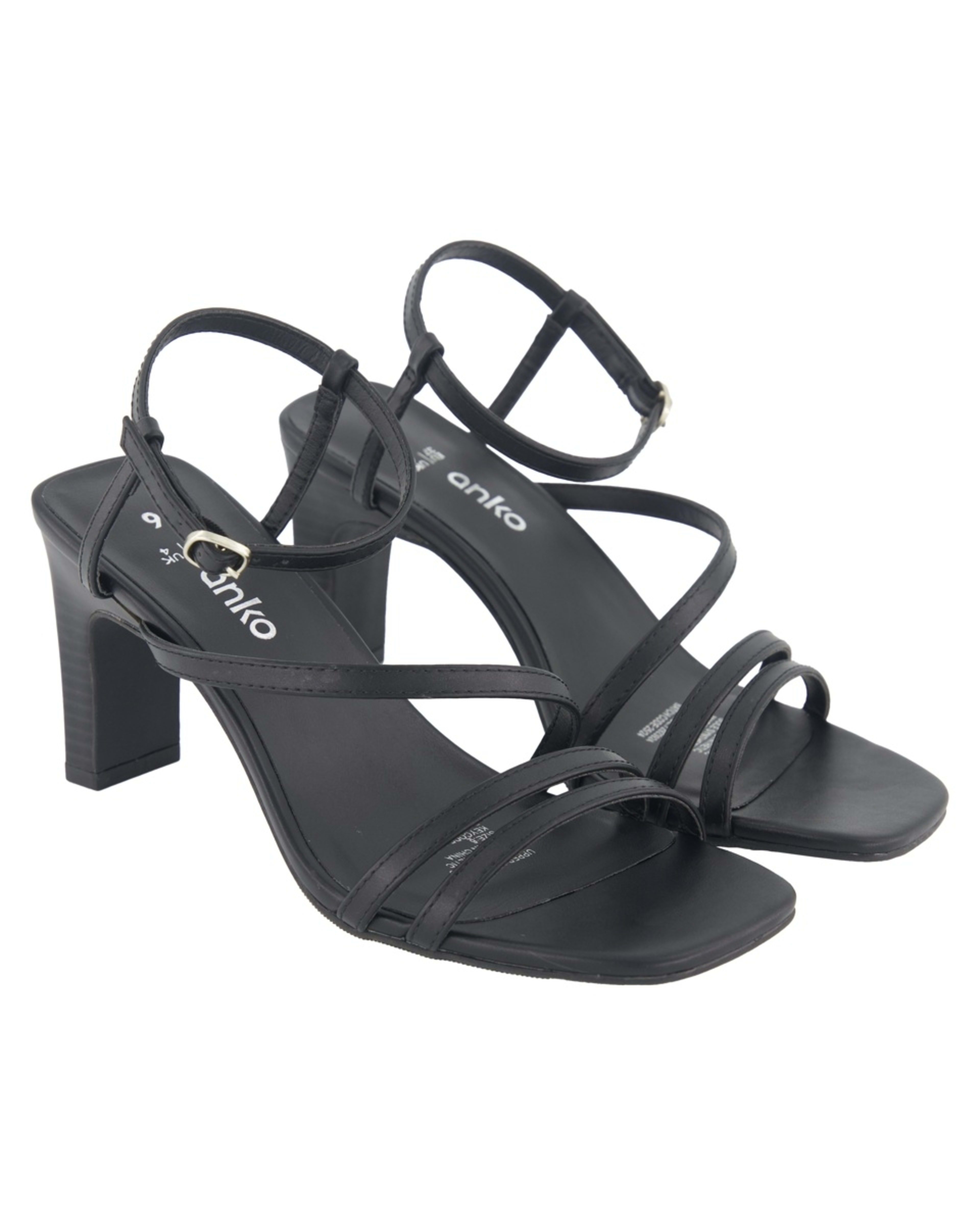 2 Strappy Heel Sandals Black, 2 of 6
