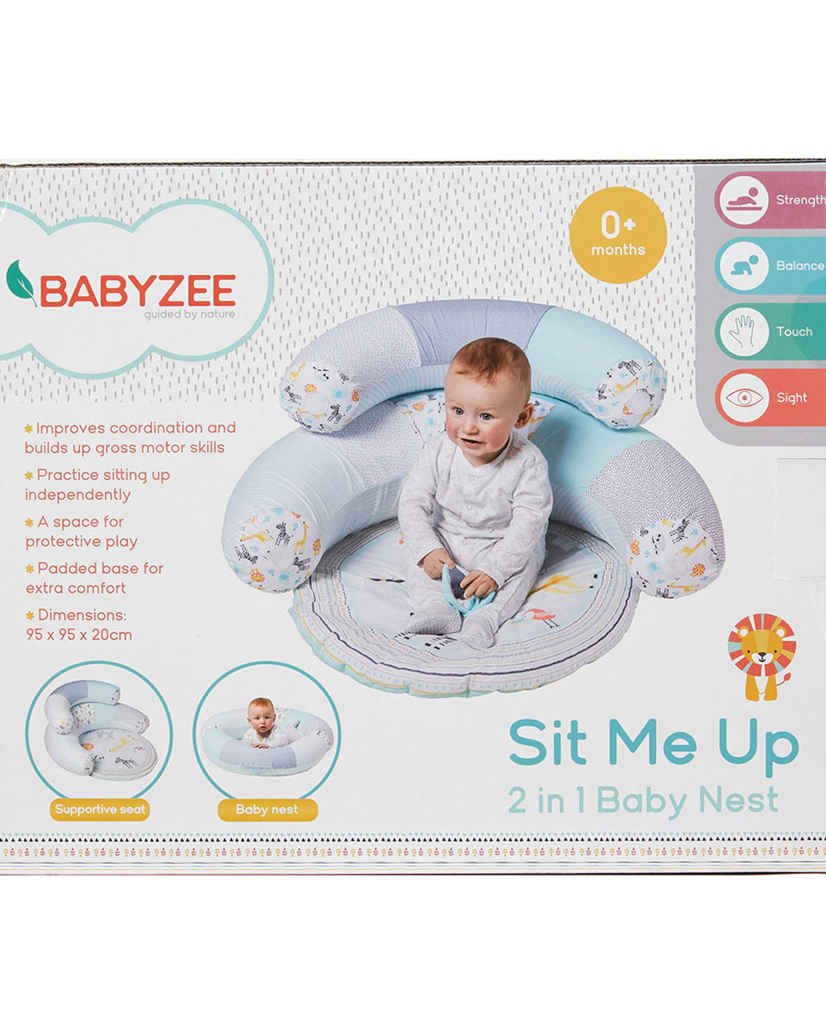 Babyzee Sit Me Up 2 in 1 Baby Nest
