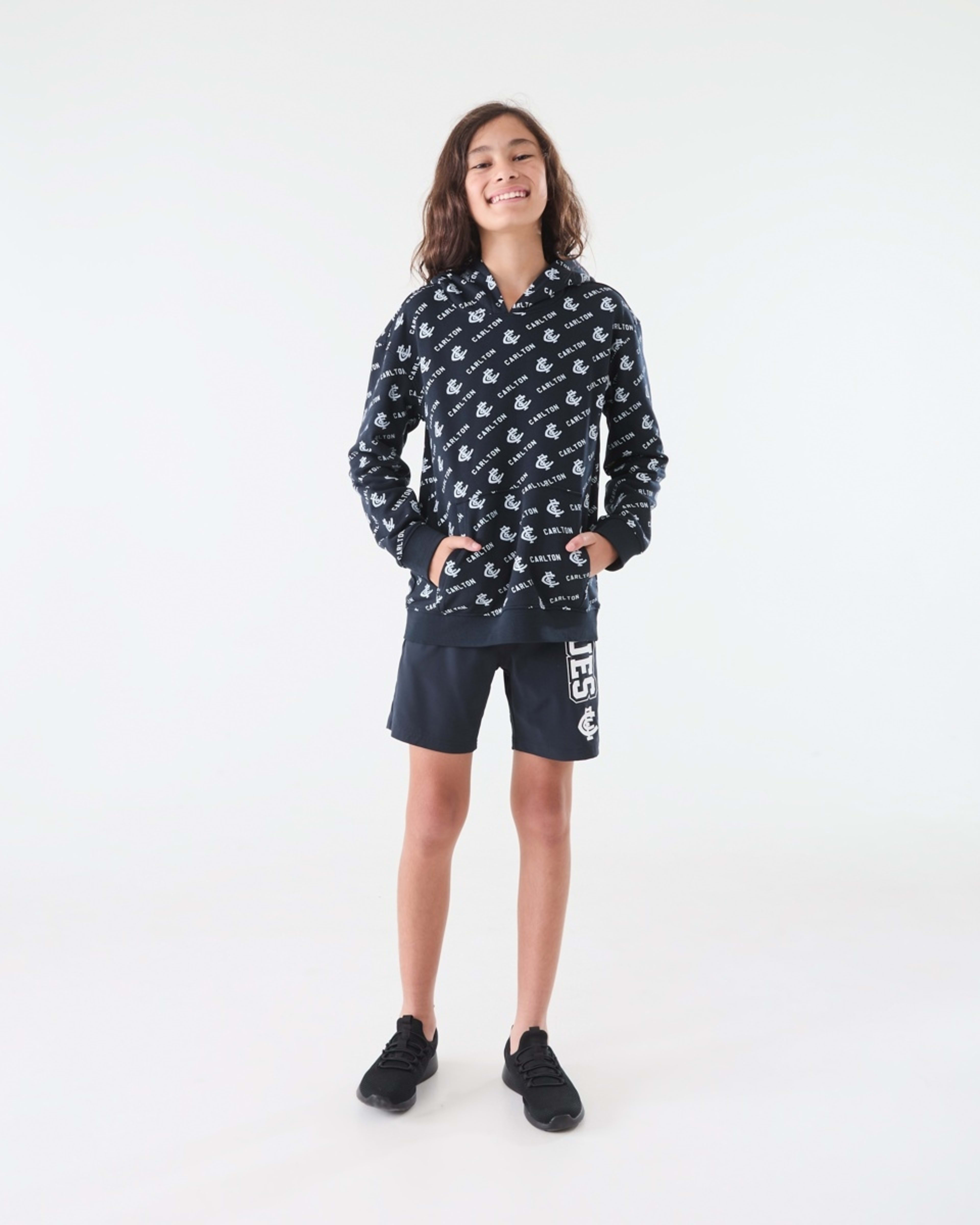 8 Official AFL Kids All Over Print Hoodie Carlton, 8 of 9