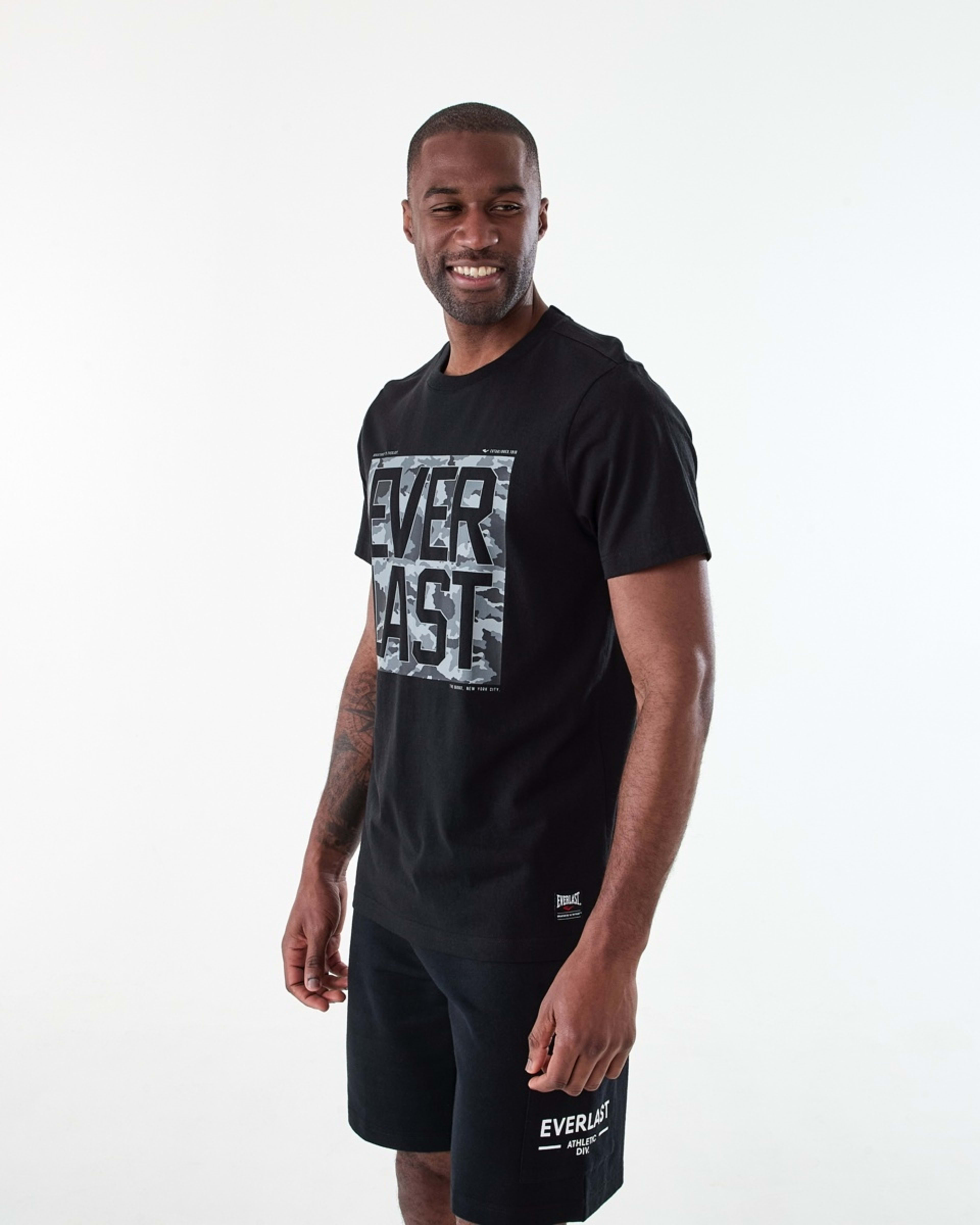 2 Everlast Mens Camo T-shirt EVERLAST BLACK, 2 of 7