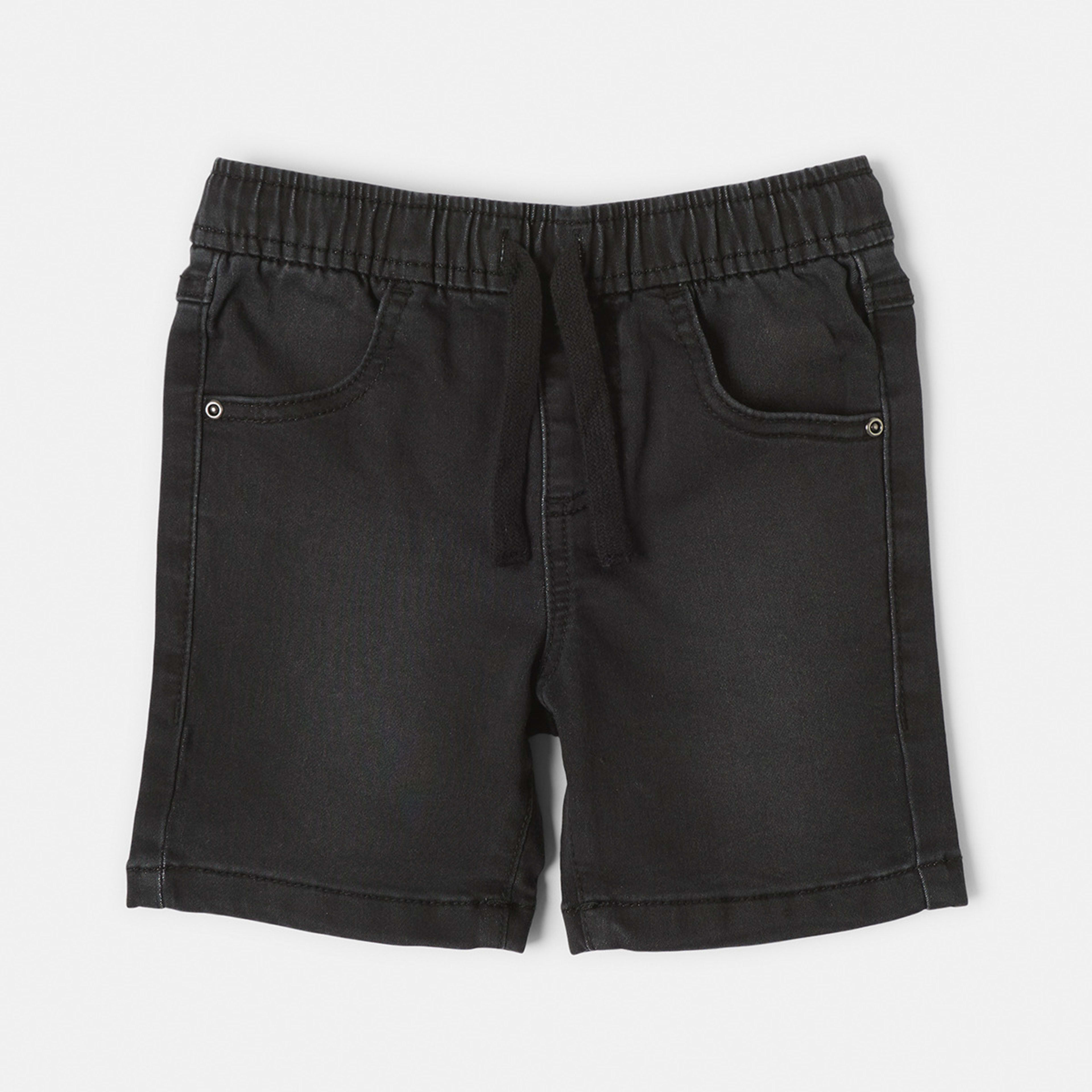 6 Knit Denim Shorts Black Wash, 6 of 7