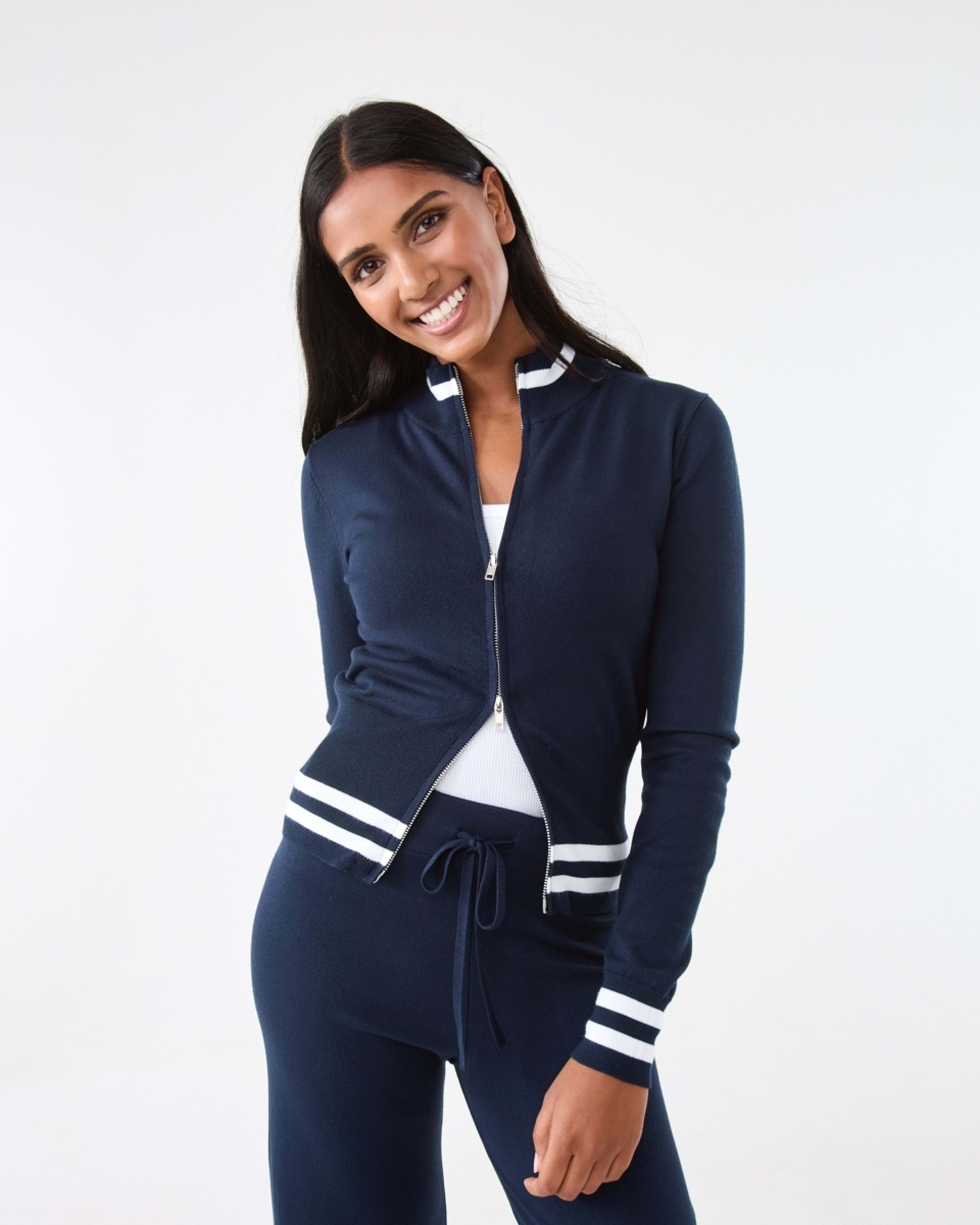 1 Zip Through Cardigan Navy Blaze, 1 of 8