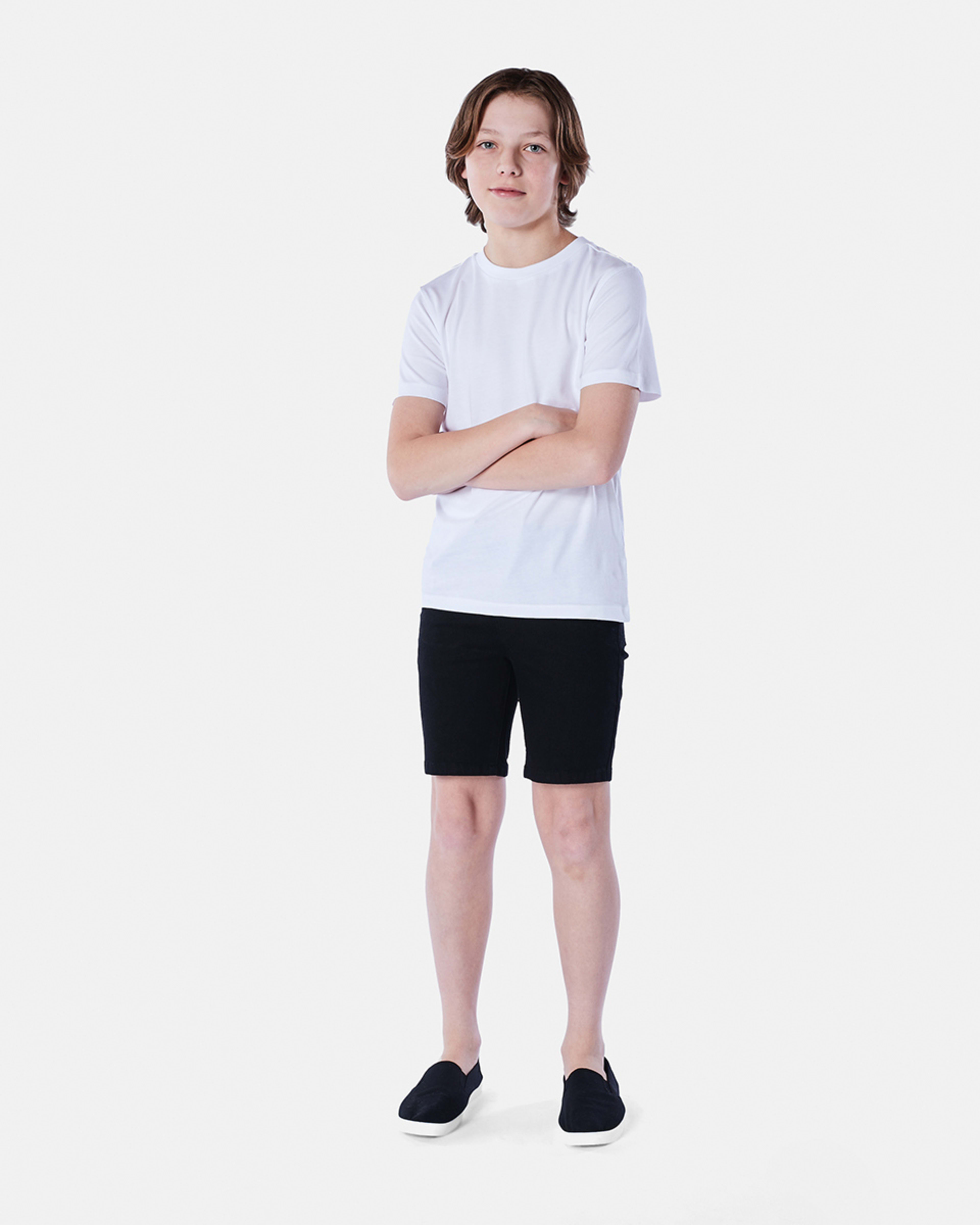 4 Short Sleeve Plain T-shirt WHITE, 4 of 7
