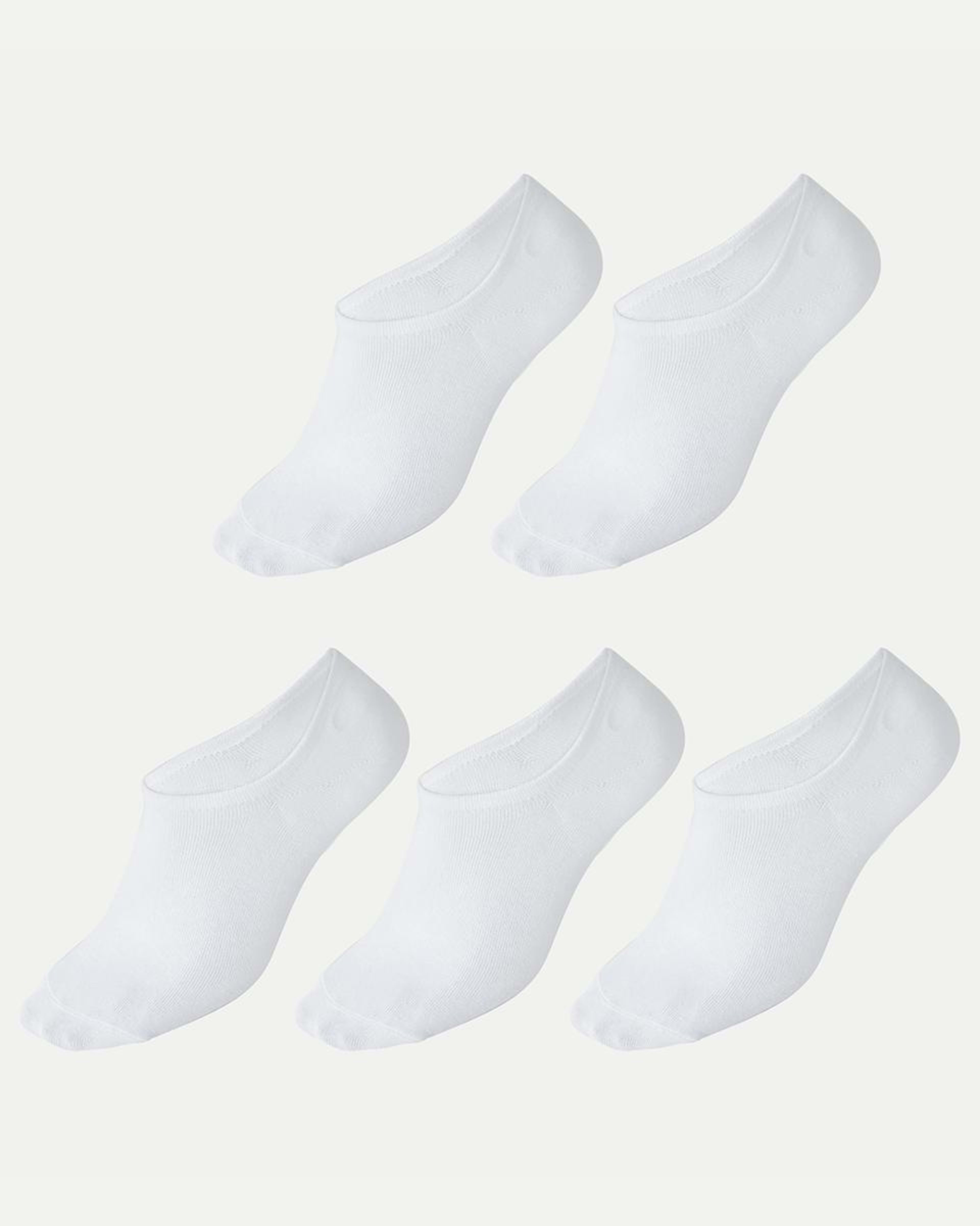 1 5 Pack No Show Sports Socks WHITE, 1 of 3