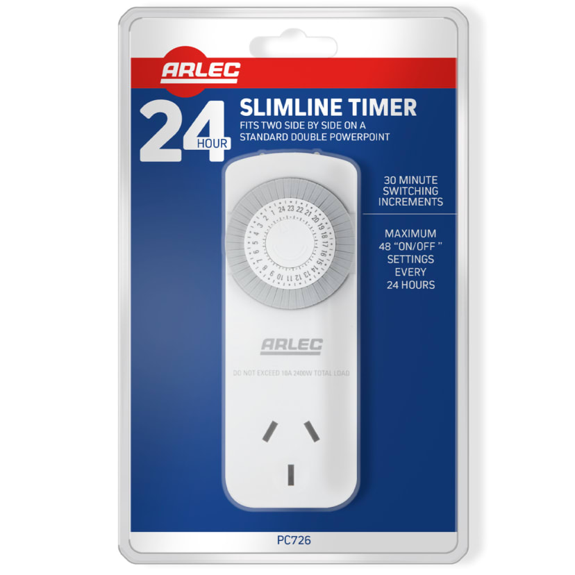 Arlec Slimline 24 hour Analogue Timer Kmart