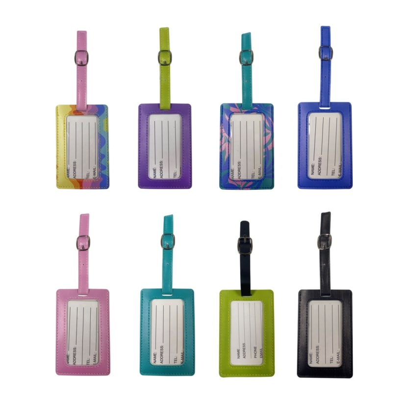 2 Piece Printed Luggage Tags Assorted Kmart