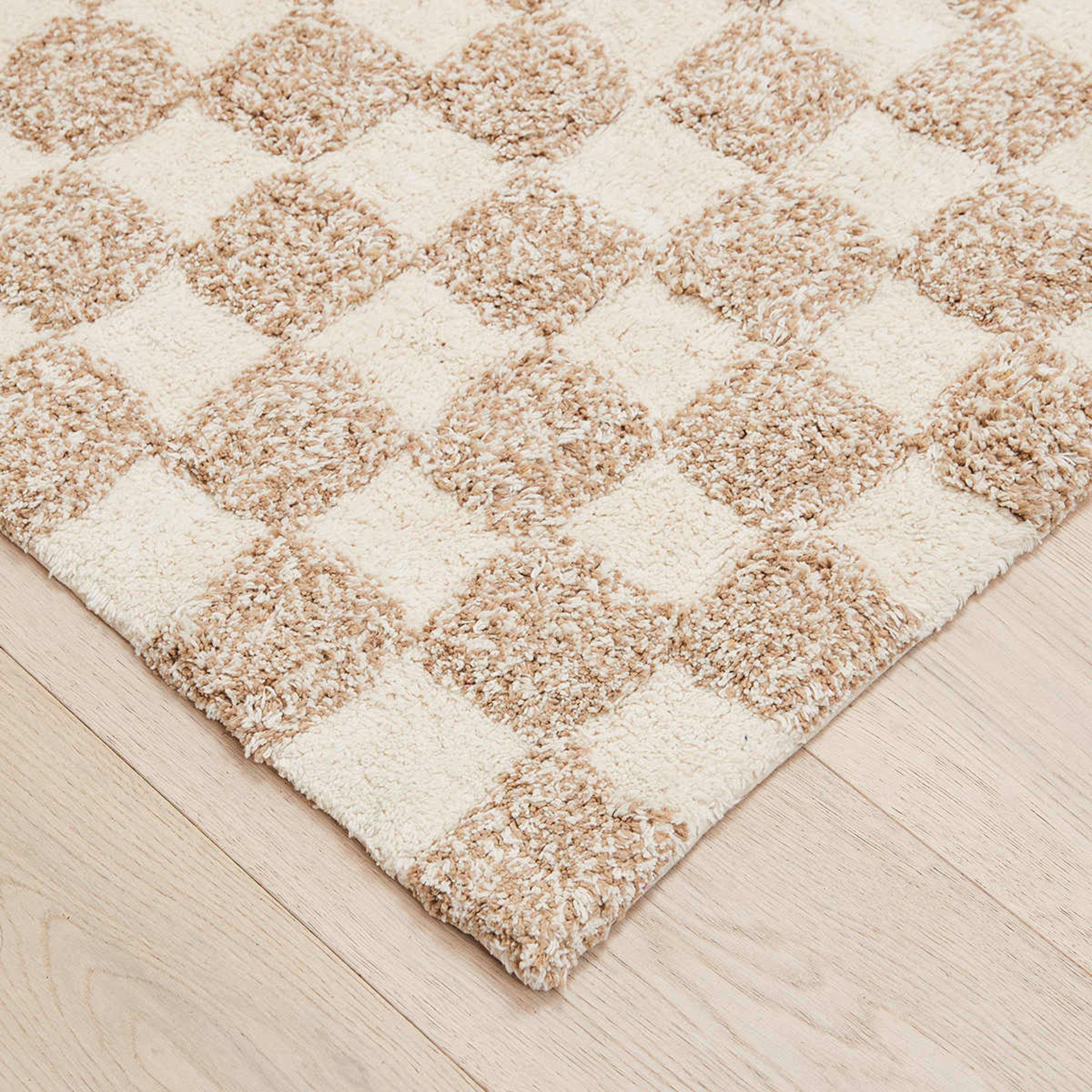 3 Checkerboard Rug - Beige, Medium - 180cm x 133cm, 3 of 7