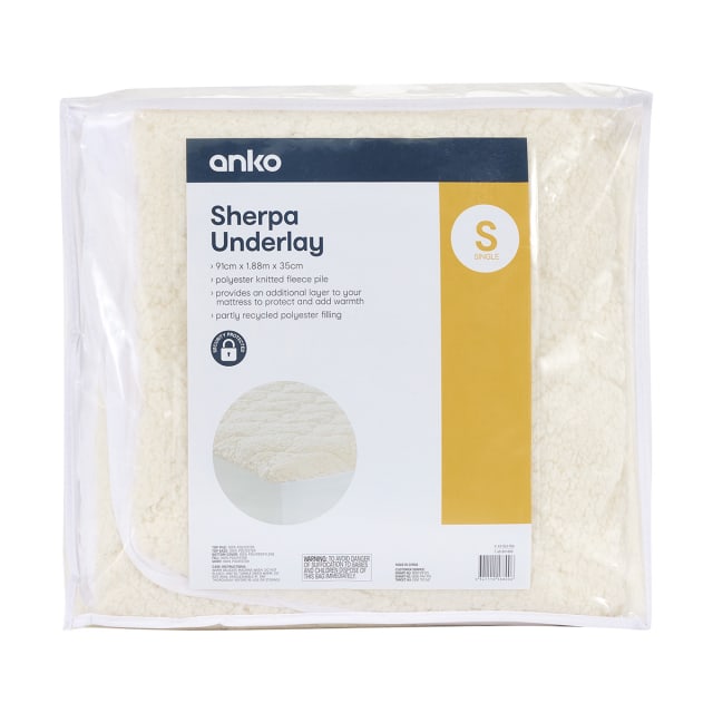 Sherpa Underlay - Single Bed, Beige