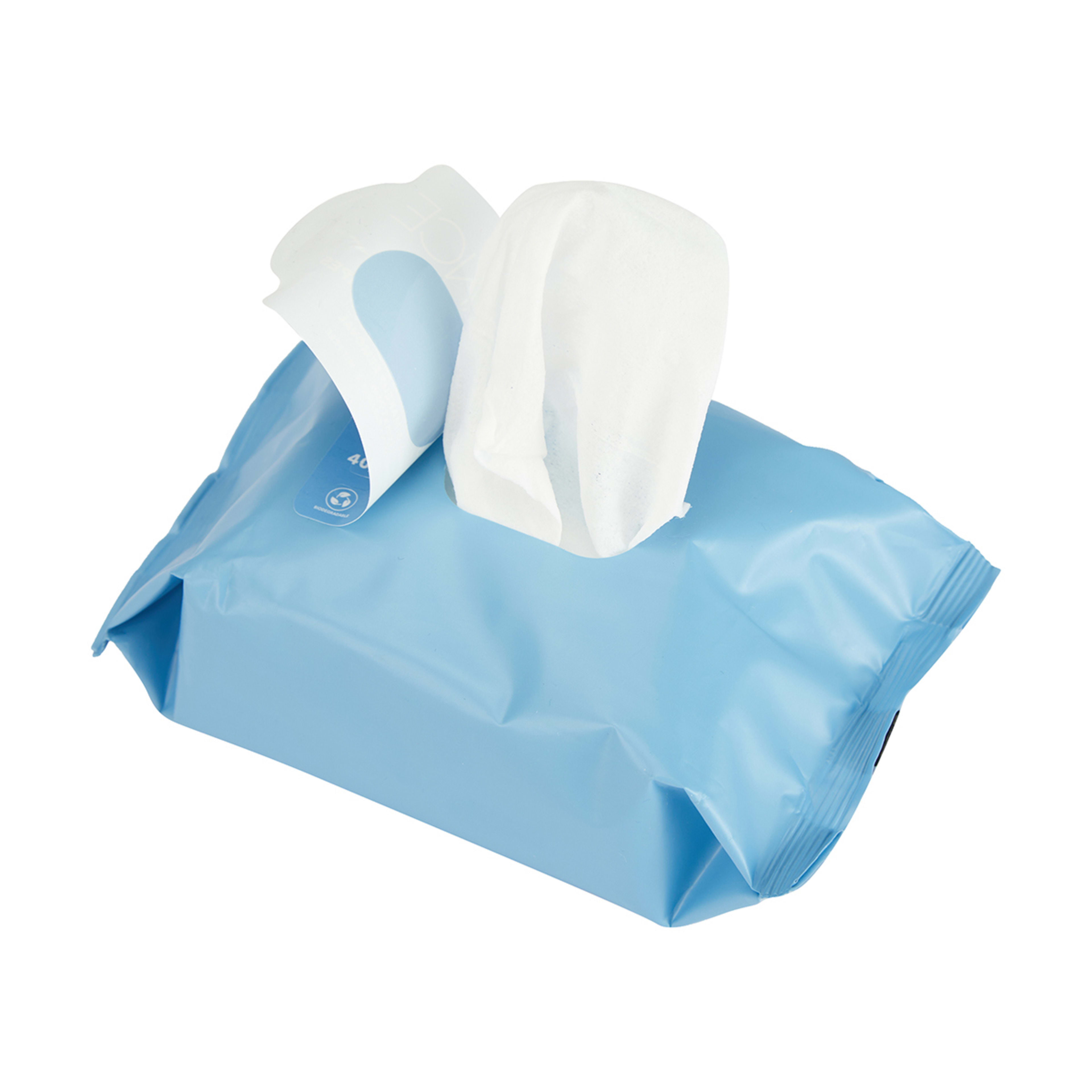 40 Pack Cleansing & Makeup Removal Biodegradable Facial Wipes