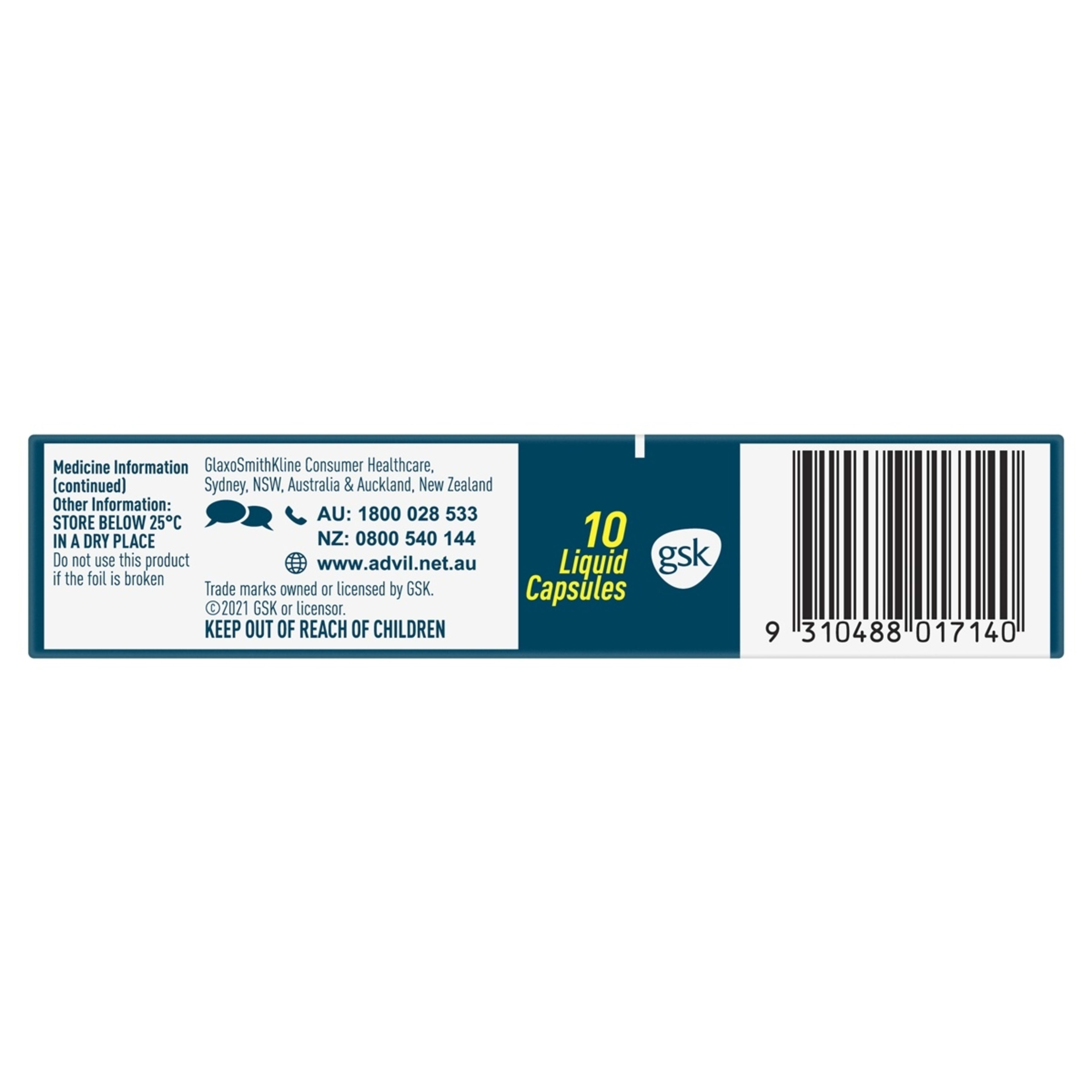 3 10 Pack Advil Ibuprofen Liquid Capsules 200mg, 3 of 10