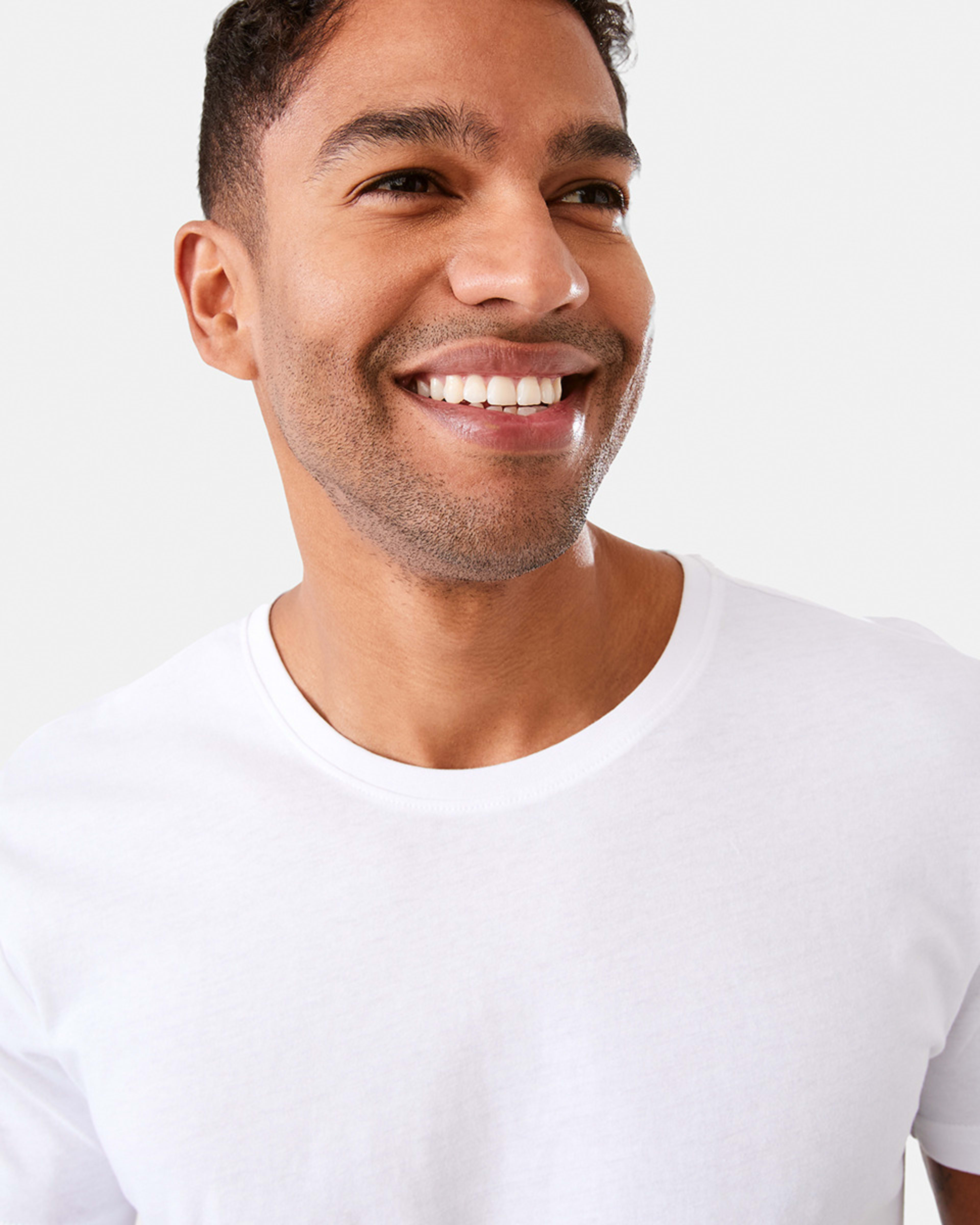 4 Australian Grown Cotton Longline T-shirt White, 4 of 6