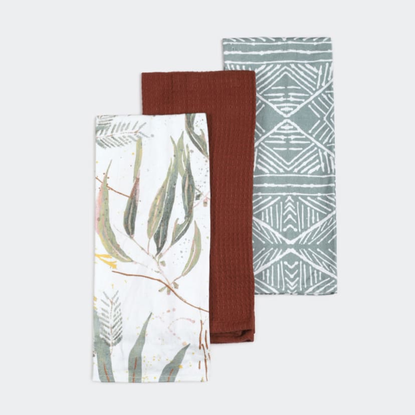 3 Pack Waluwin Extra Large Tea Towels Kmart