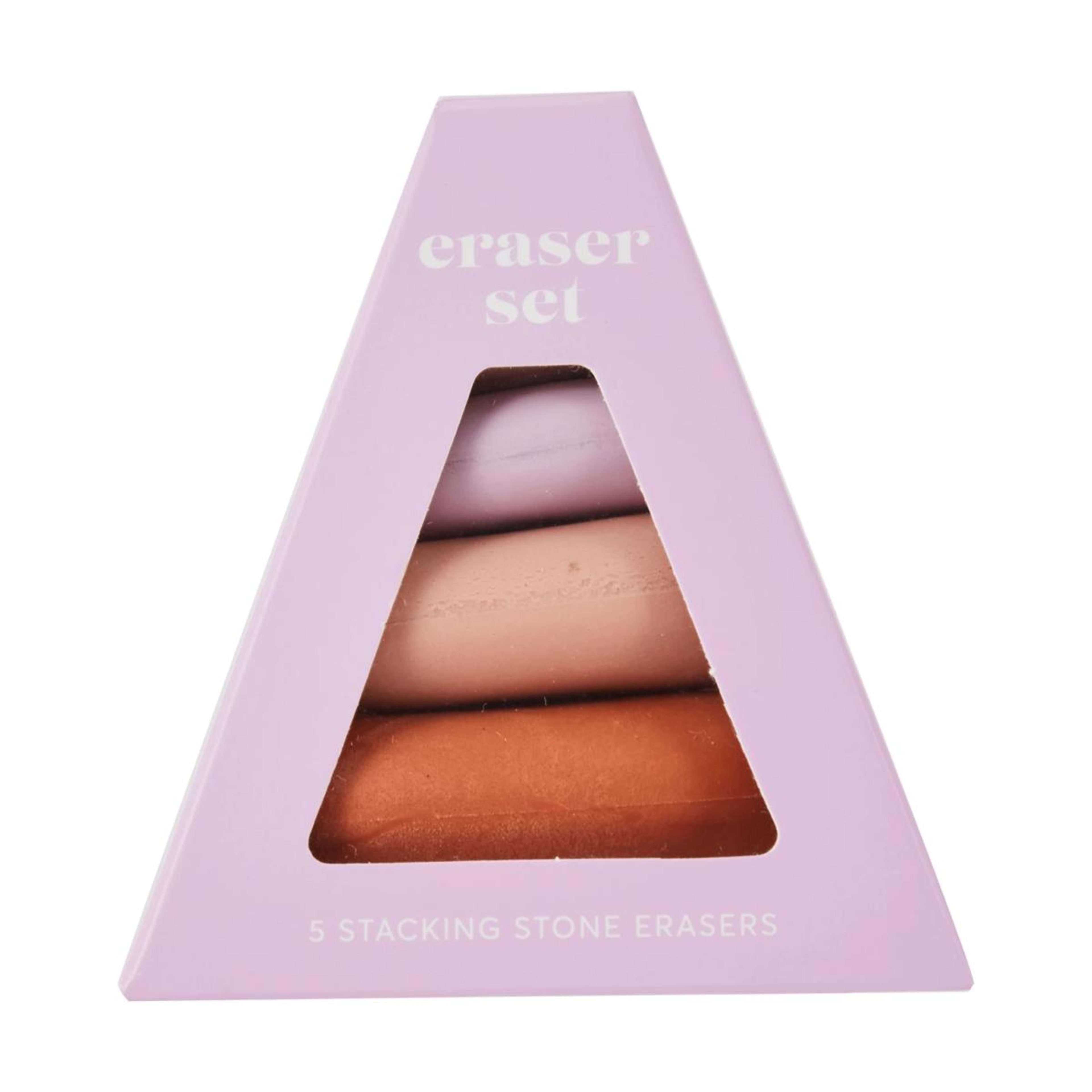 1 5 Pack Stacking Stone Eraser Set