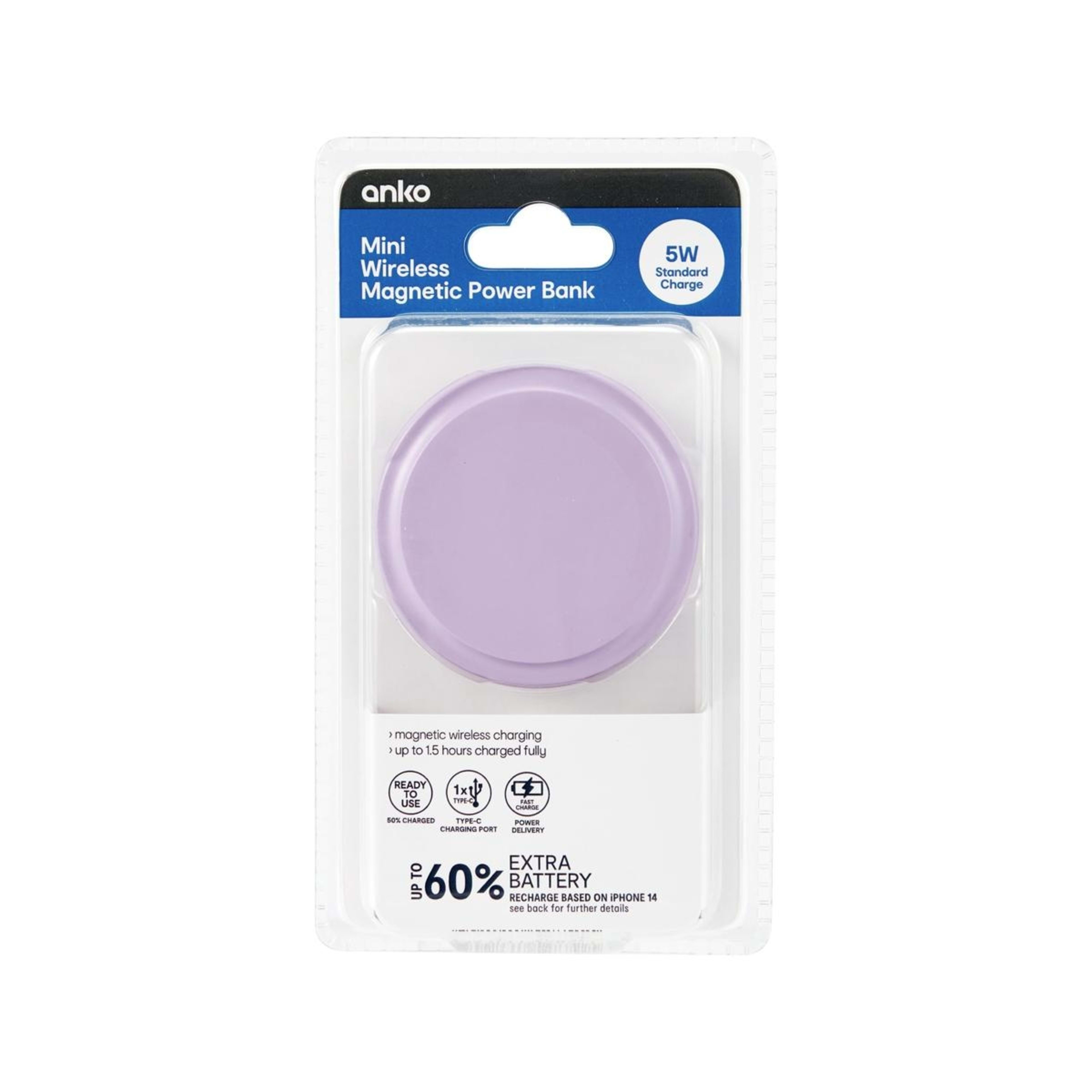9 Magnetic Mini Powerbank - Lilac, 9 of 10