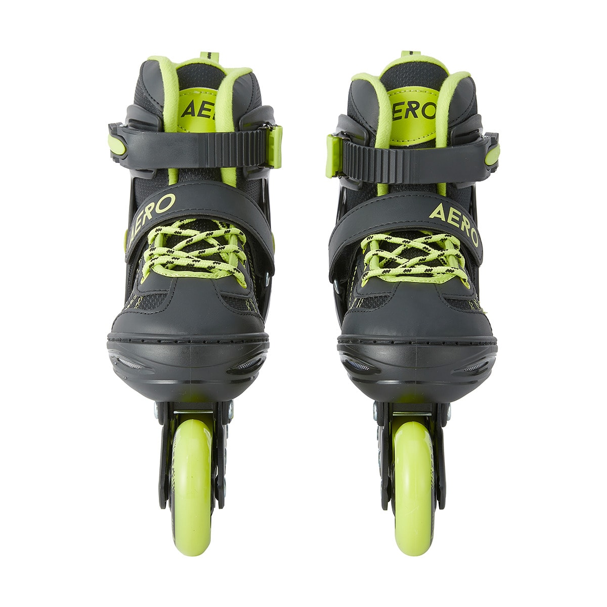 Inline Skates Black and Green, Size 2 to 4 Kmart