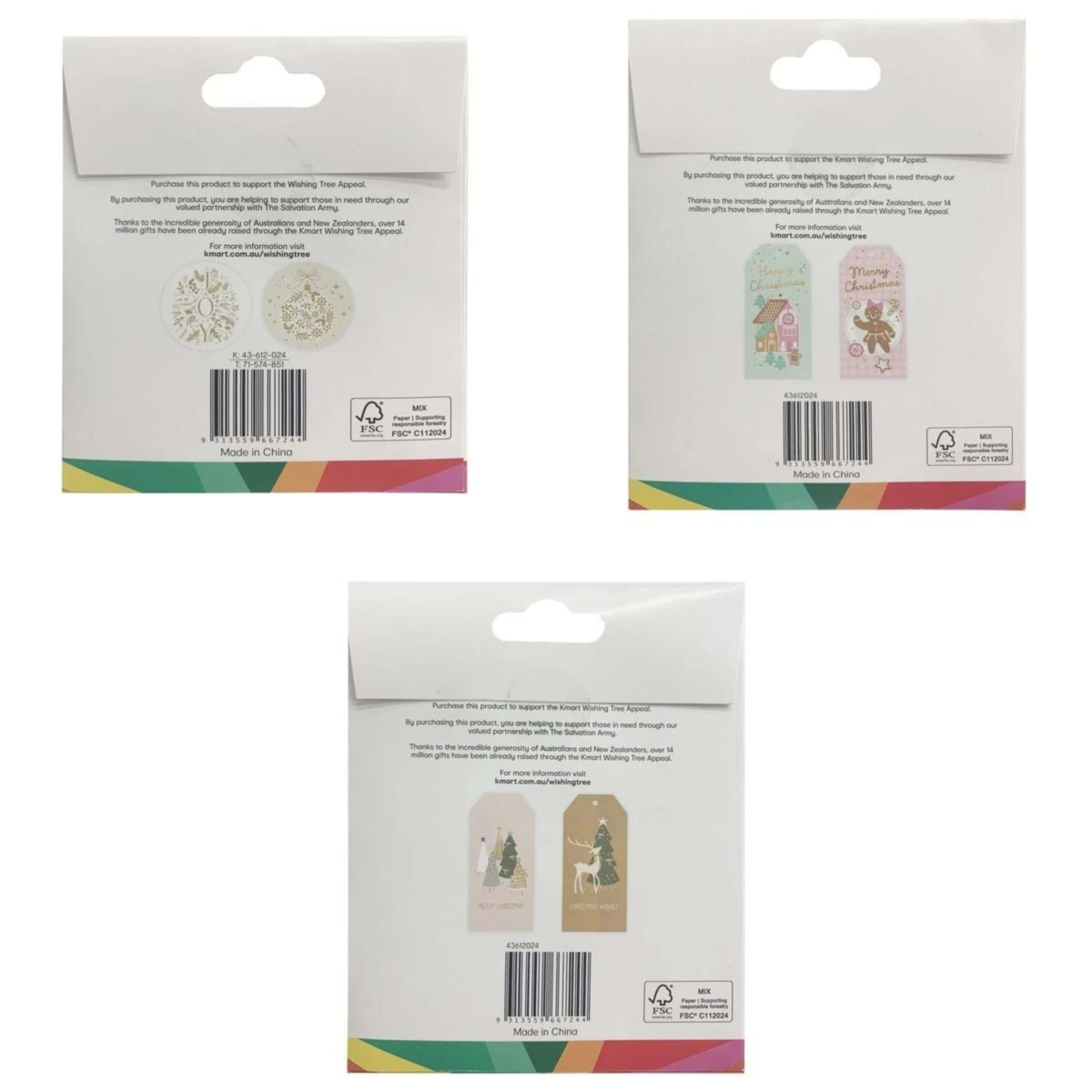 5 10 Pack Wishing Tree Appeal Christmas Gift Tags - Assorted, 5 of 7