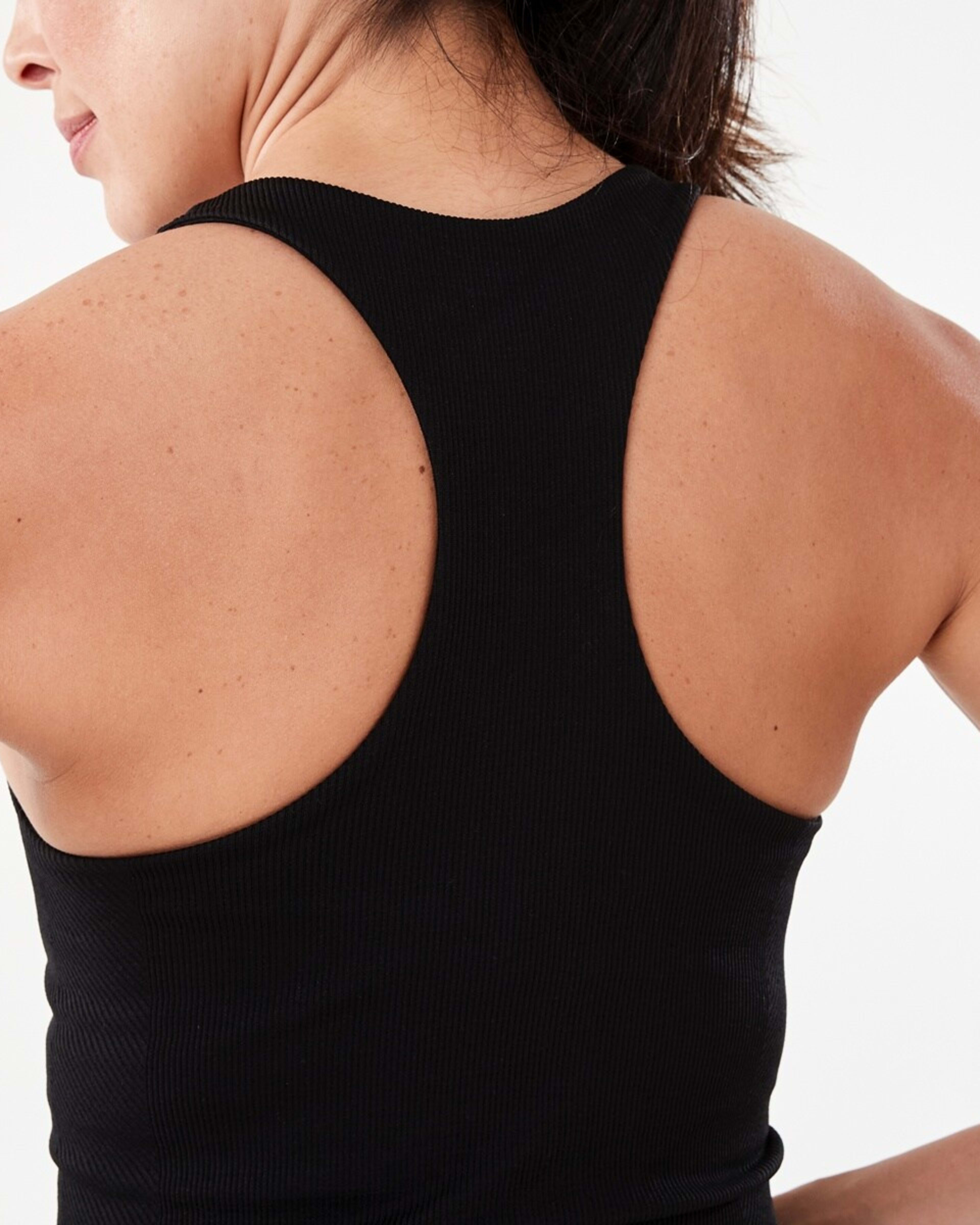 6 Active Womens Seamfree Shelf Bra Tank Black, 6 of 6