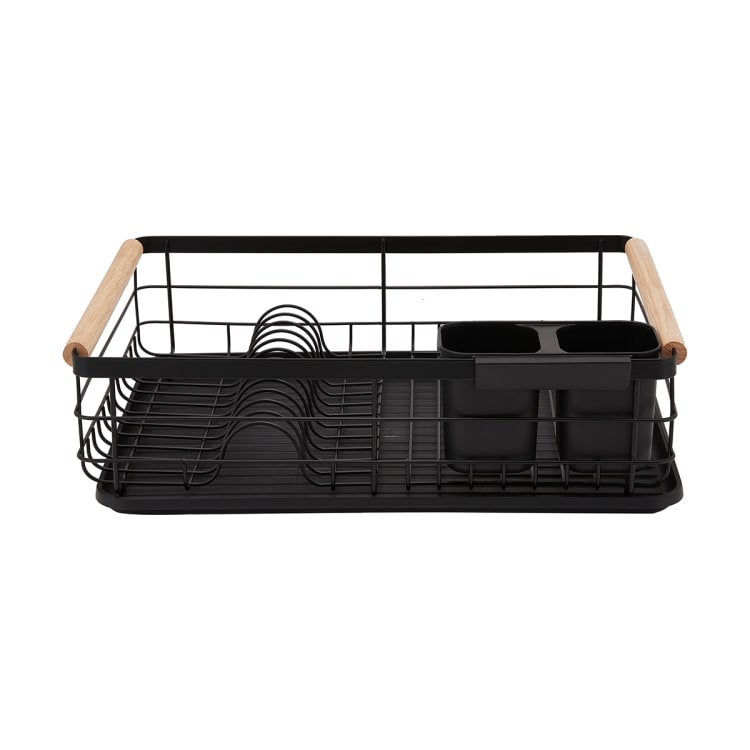 Black Wooden Handle Dish Rack Kmart