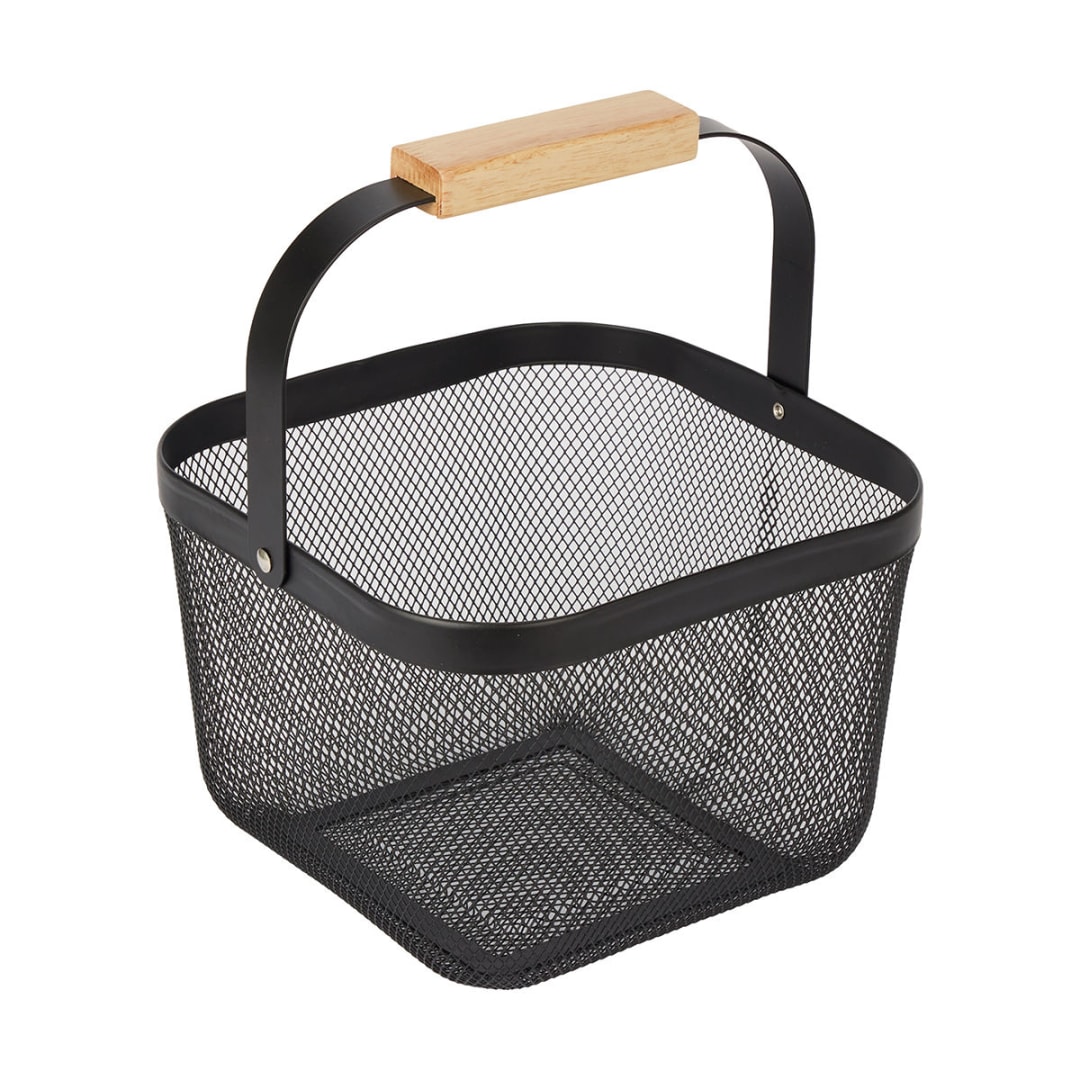 Wire Mesh Basket Black Kmart