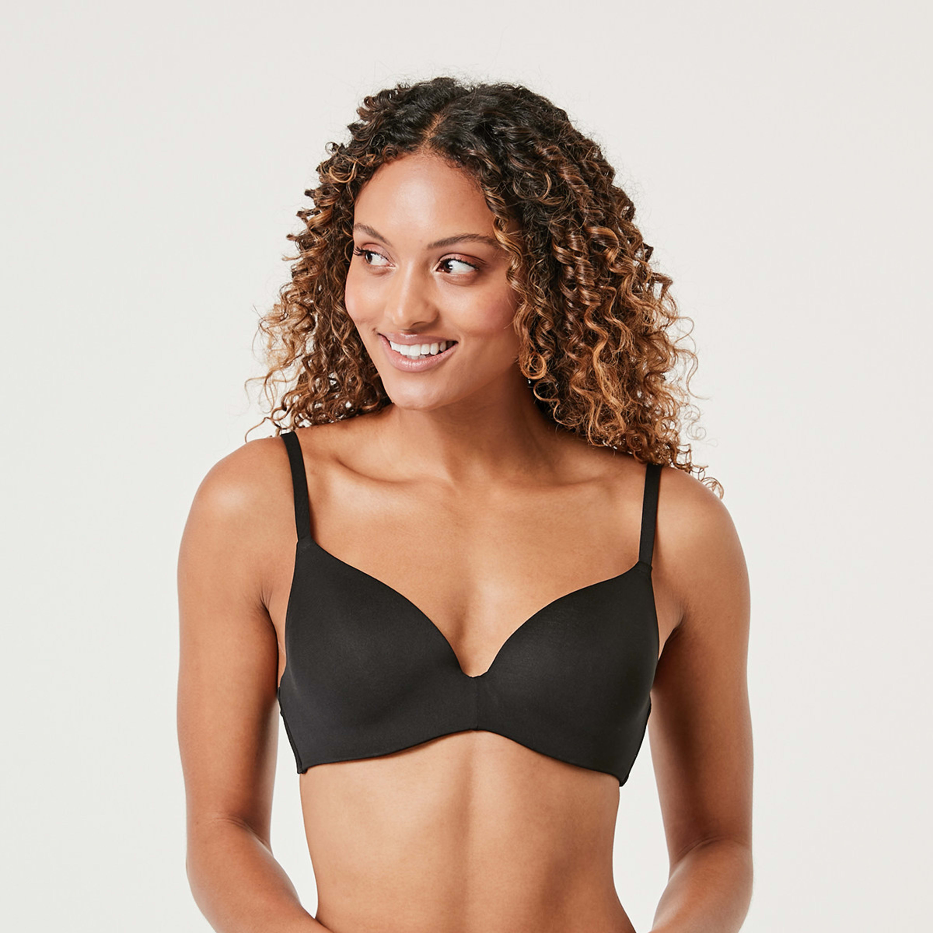 1 Hidden Underwire T-shirt Bra Black, 1 of 5