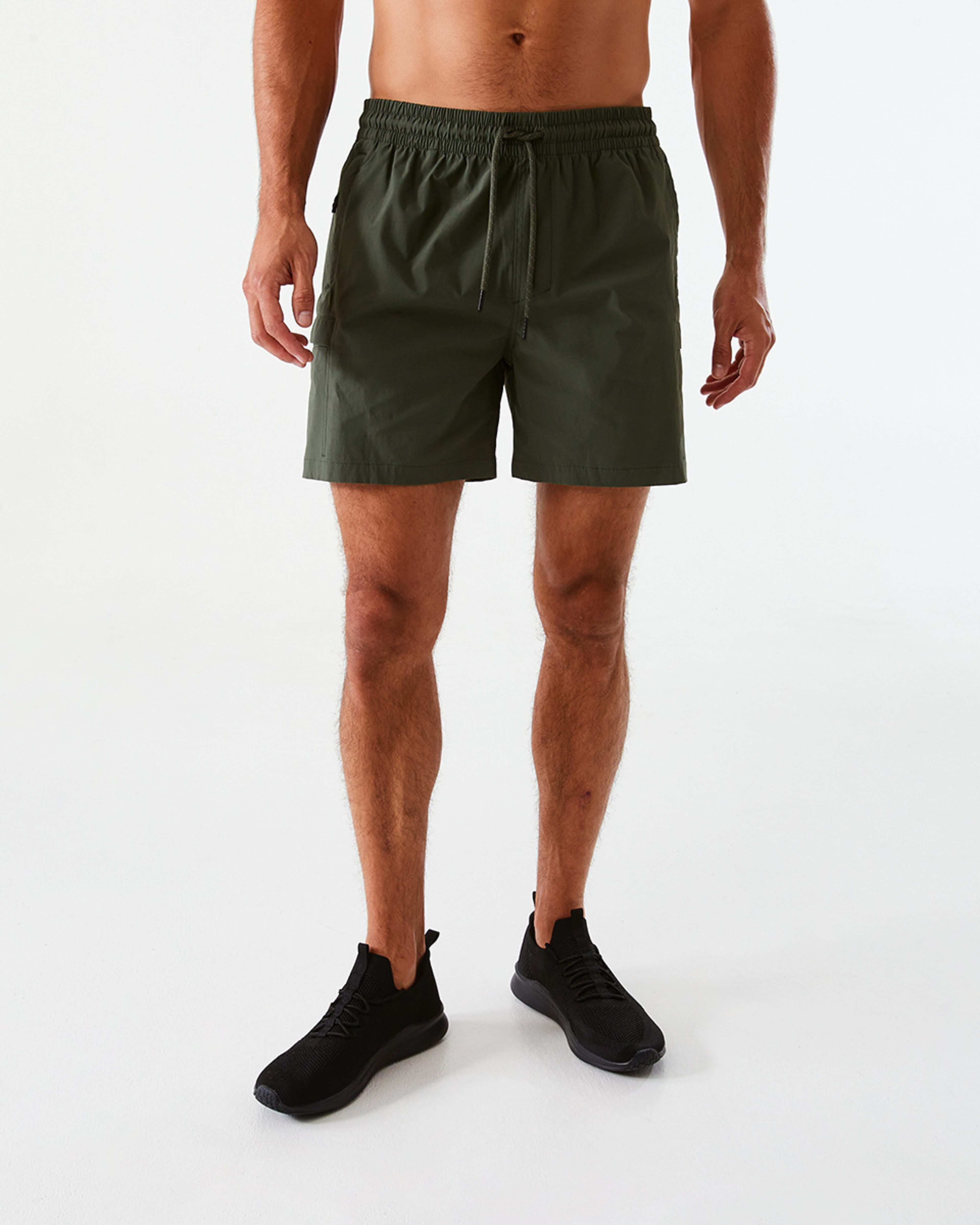 6 Active Mens Everyday Sports Shorts DEEPEST GREEN, 6 of 6
