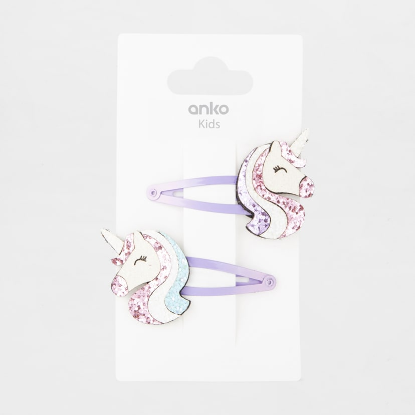2 Pack Unicorn Hair Clips Kmart