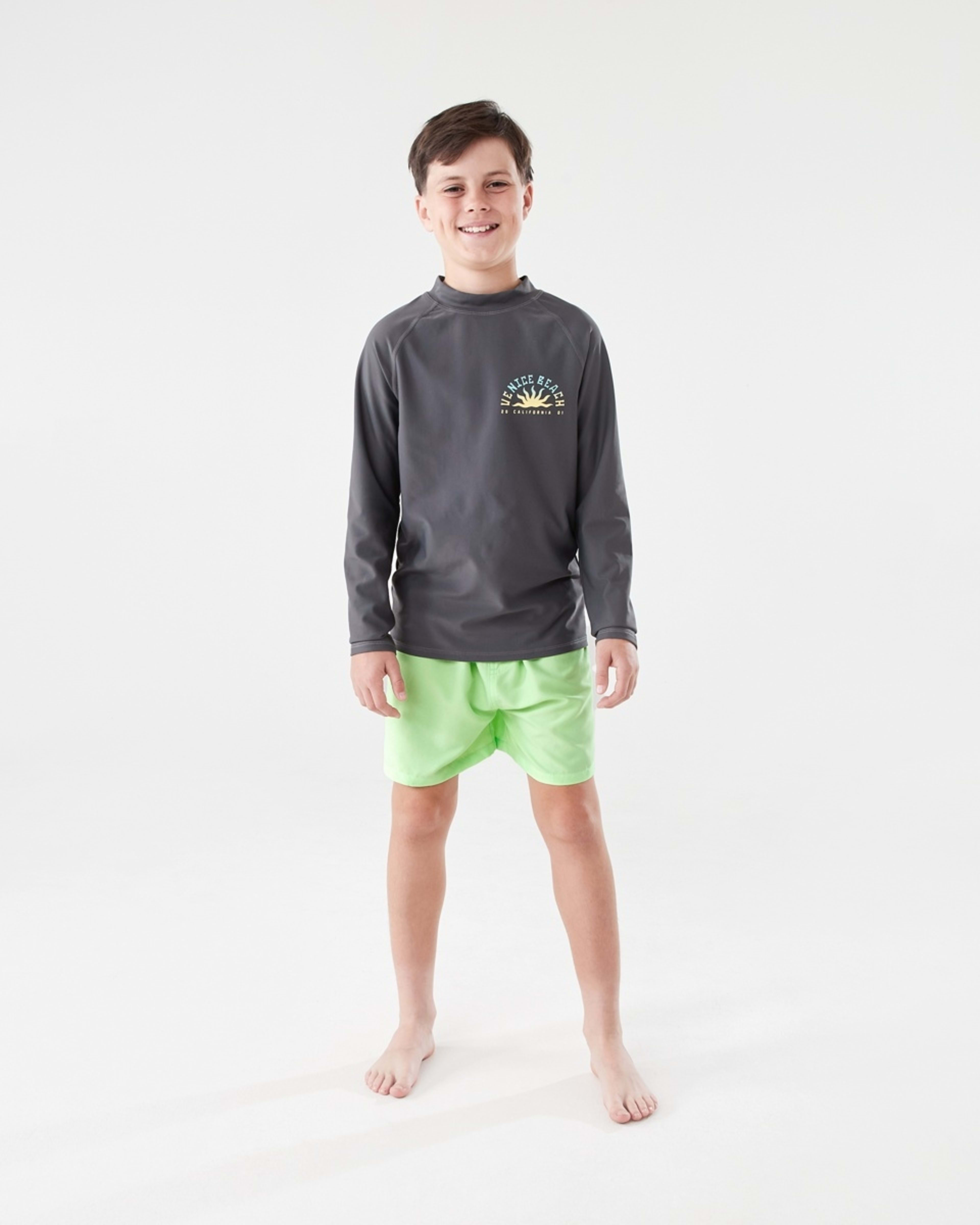 4 Basic Swim Shorts FLURO LIME, 4 of 5