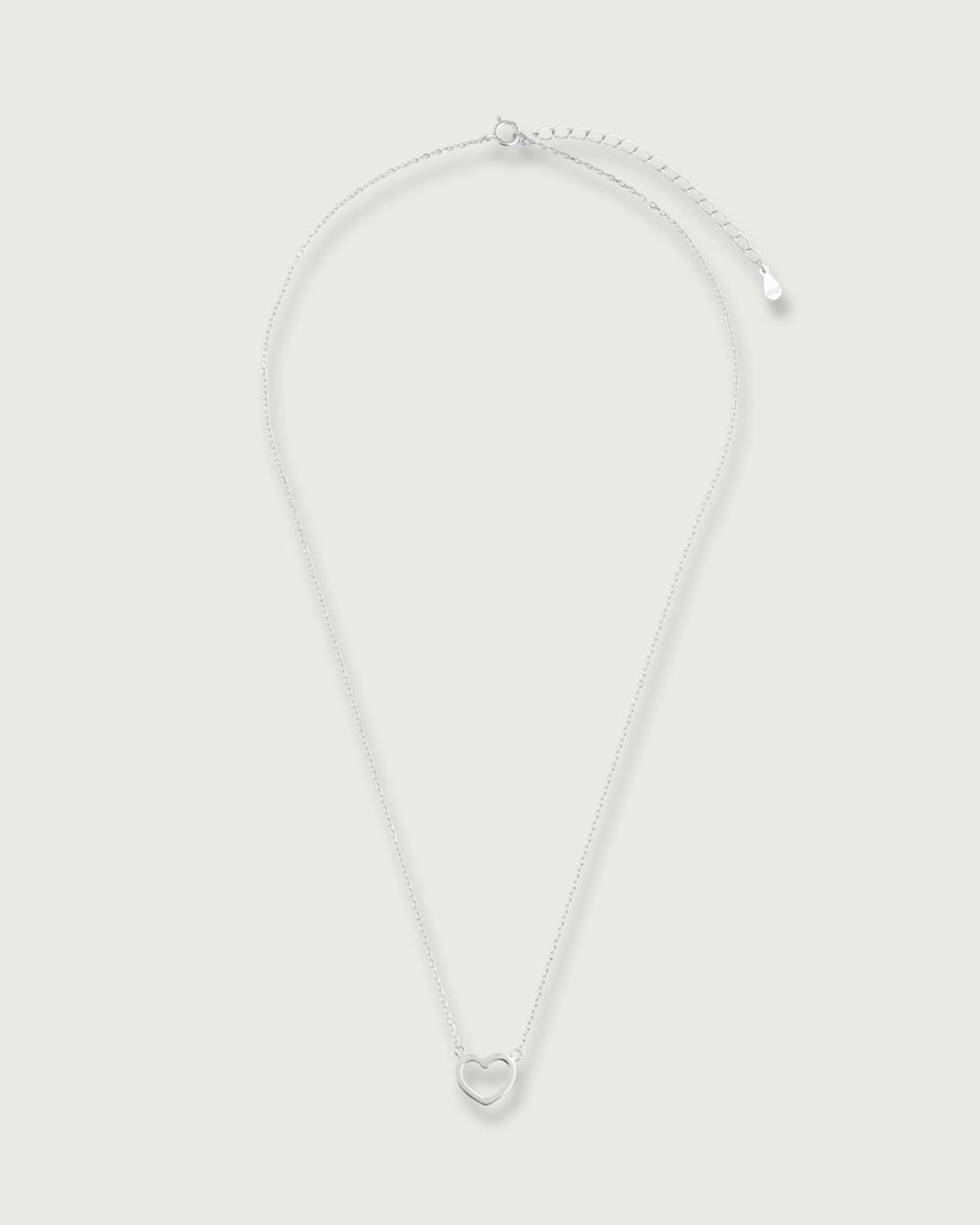 2 Sterling Silver Heart Necklace Silver, 2 of 4