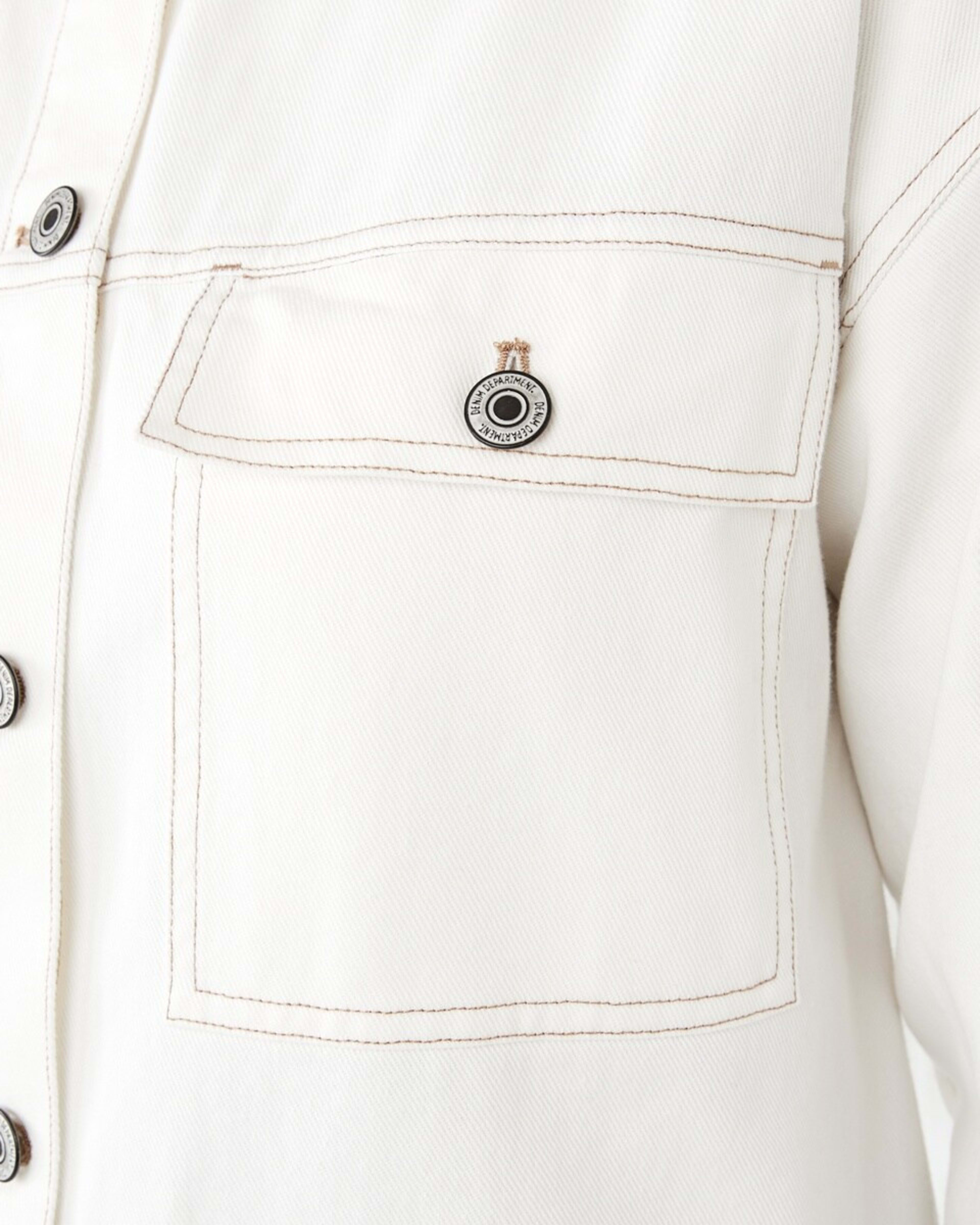 7 Denim Utility Shacket Ecru, 7 of 10
