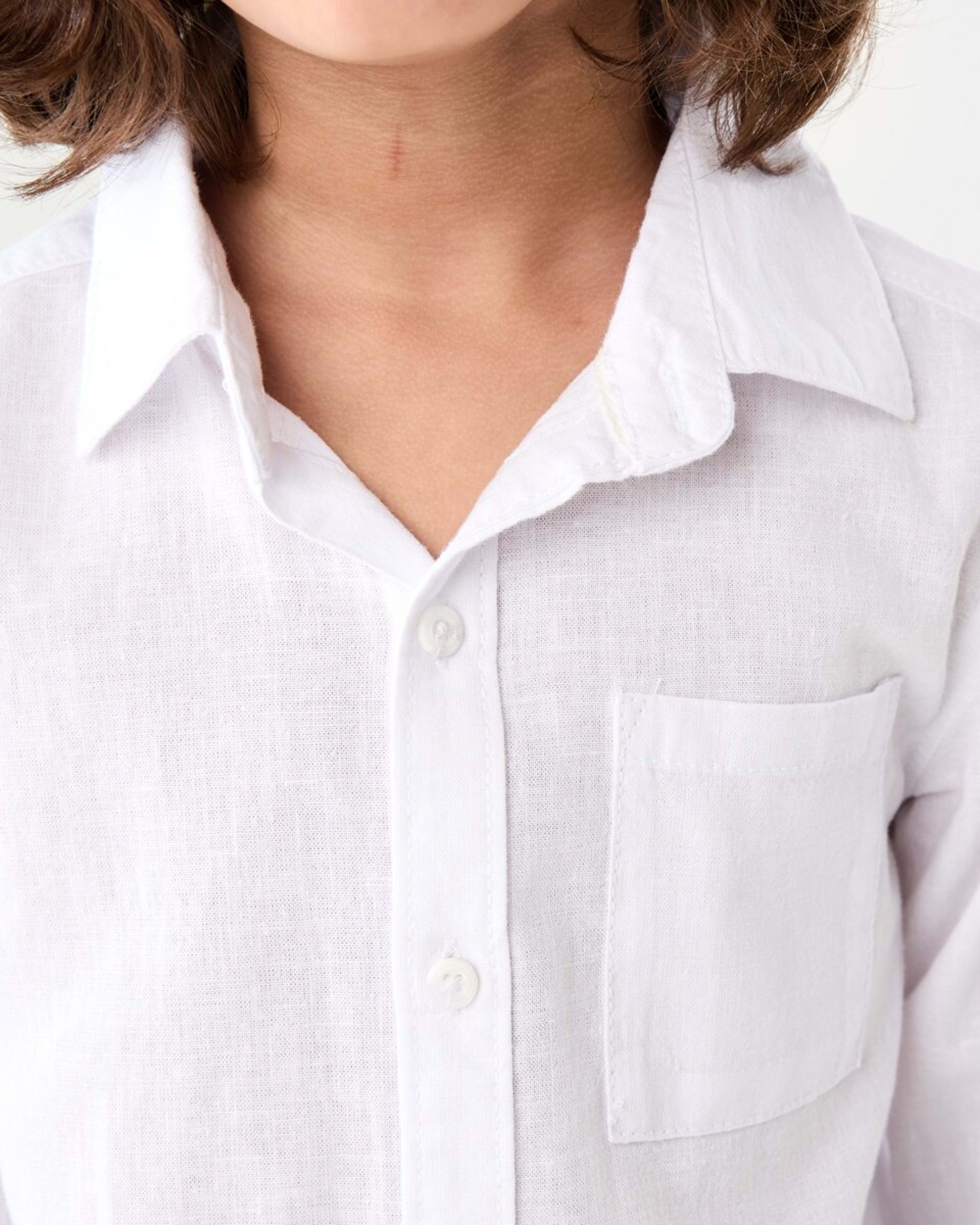5 Long Sleeve Linen Shirt WHITE, 5 of 9