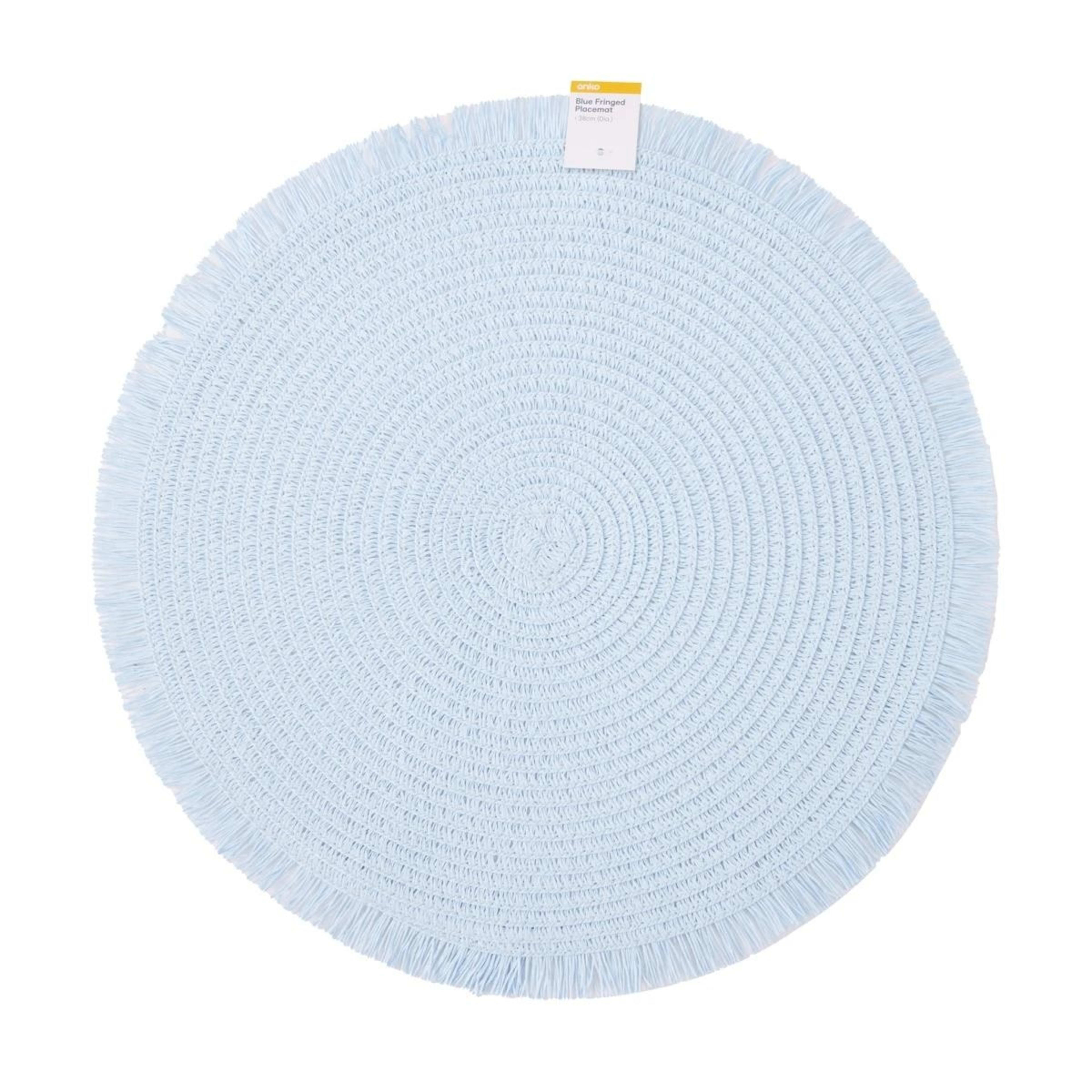 3 Blue Fringed Placemat, 3 of 3