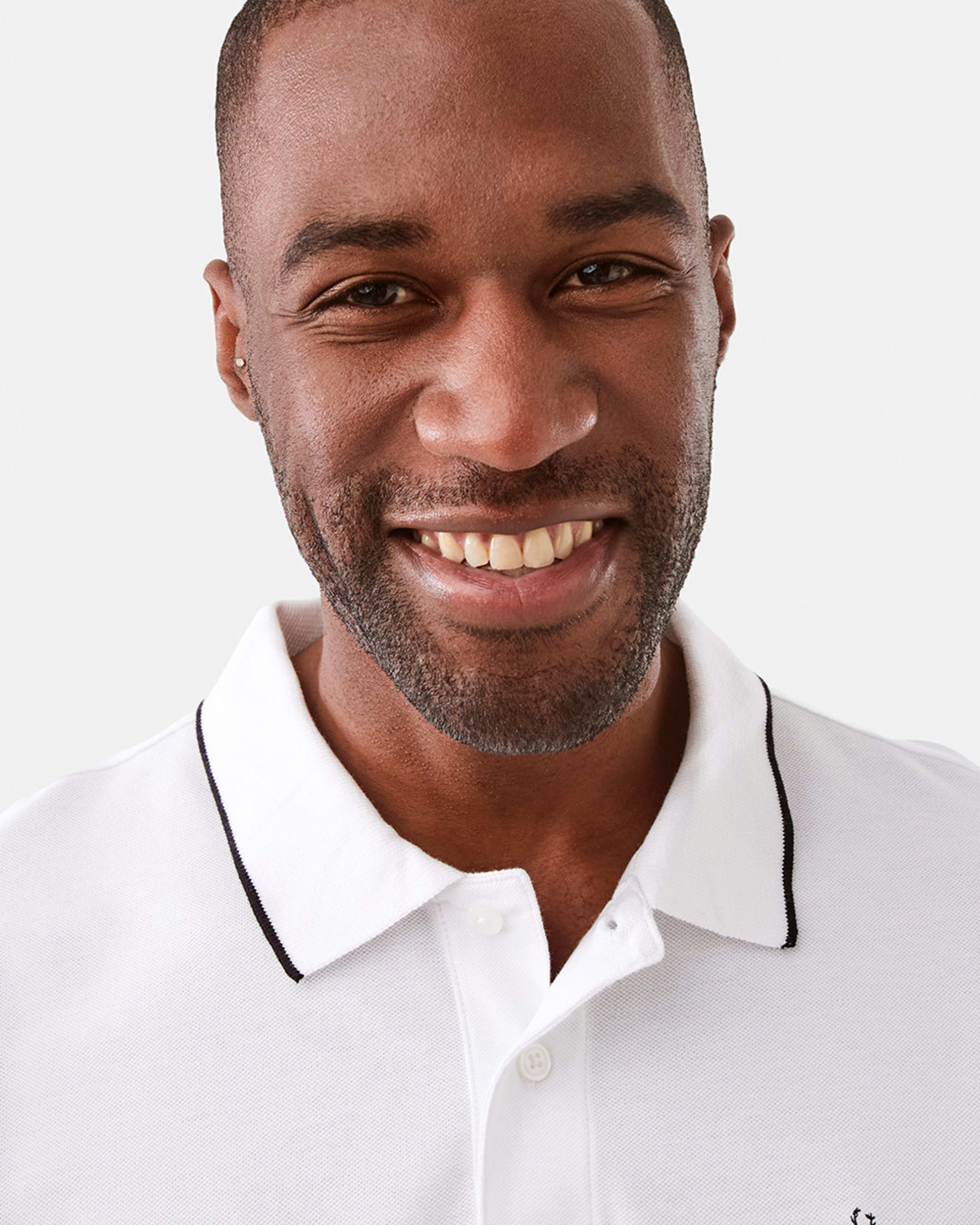 4 Tipped Pique Polo Shirt White, 4 of 7