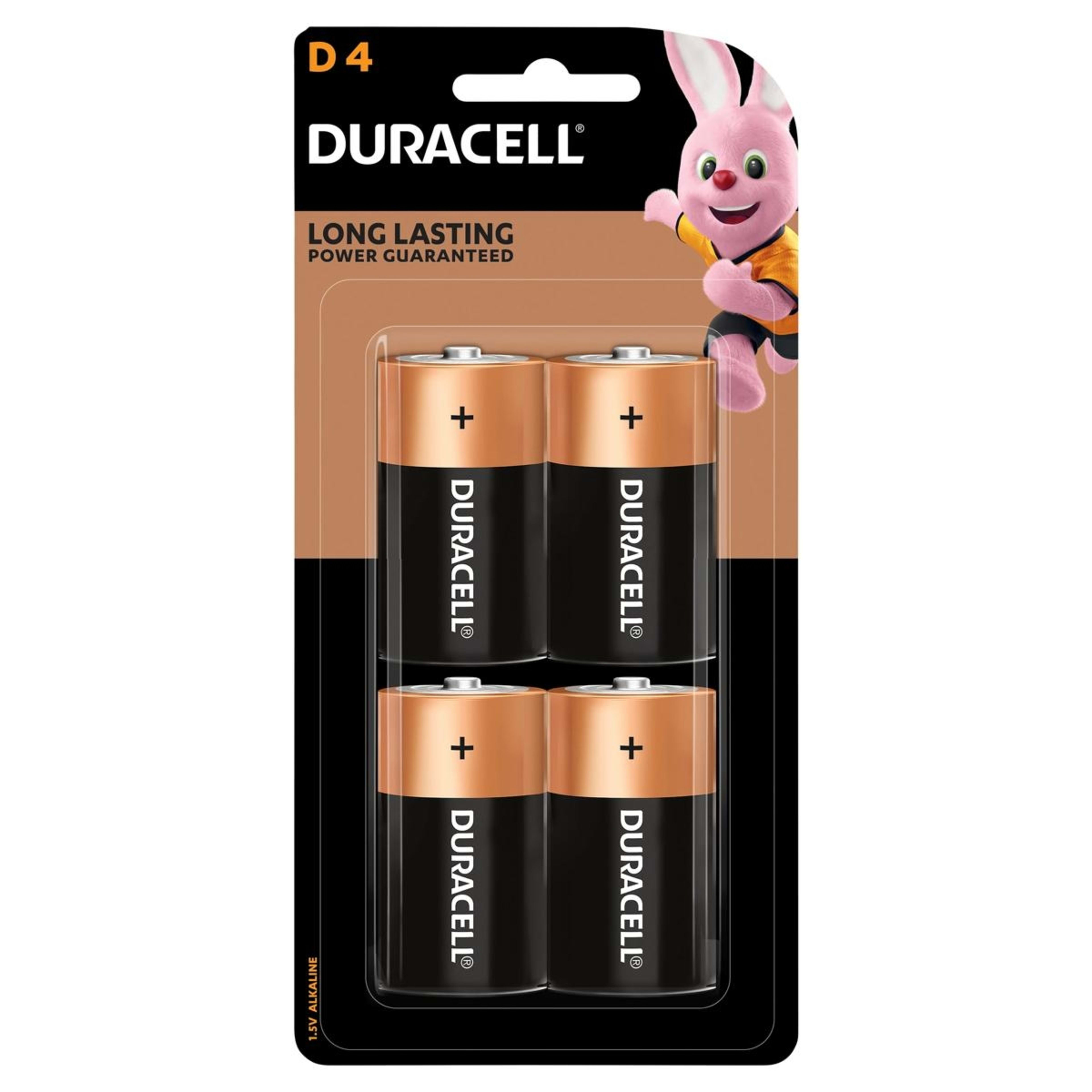1 4 Pack Duracell Coppertop D Alkaline Batteries