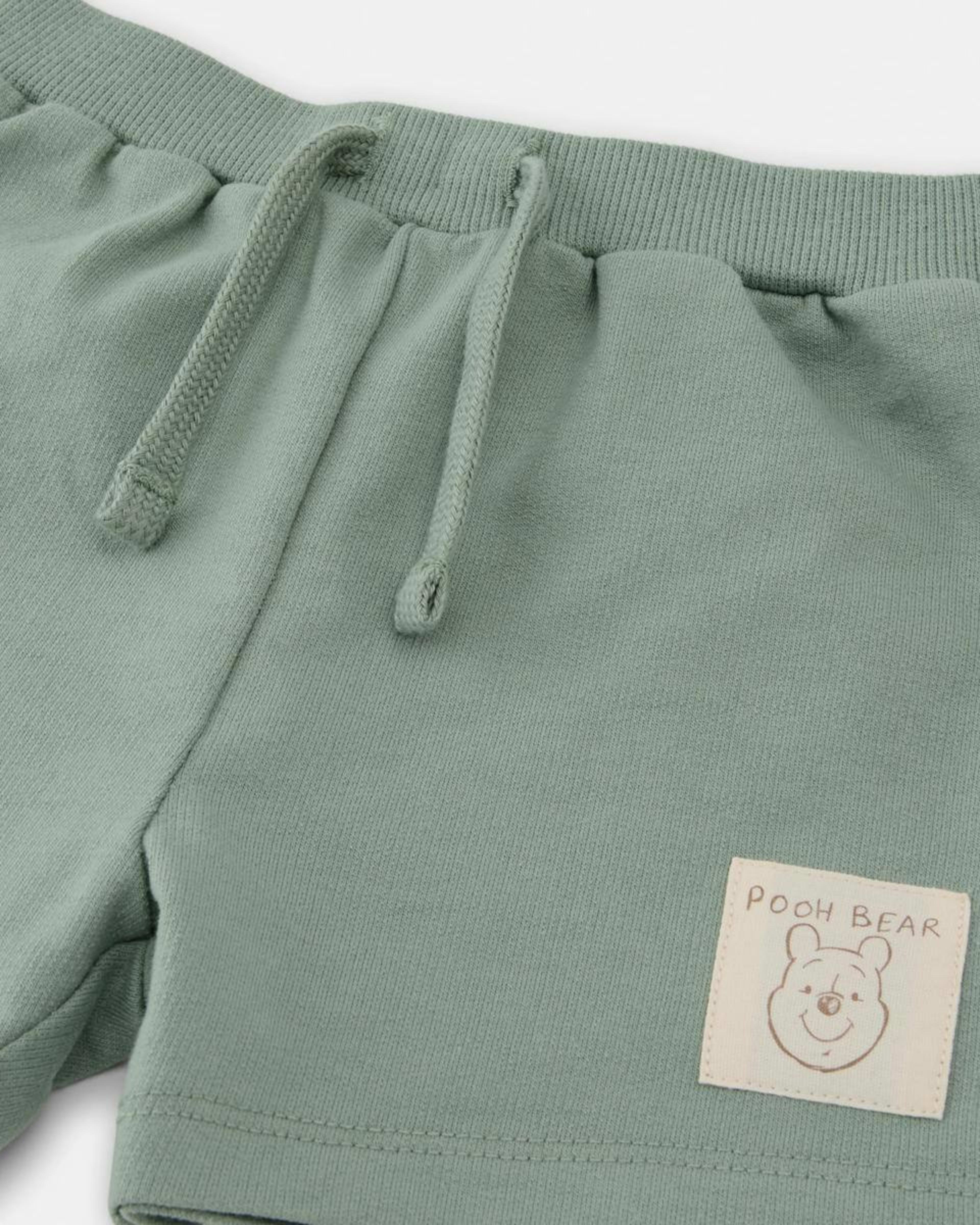 6 Winnie the Poo License Short Sleeve T-shirt and Shorts Set BEIGE WINNIE, 6 of 6