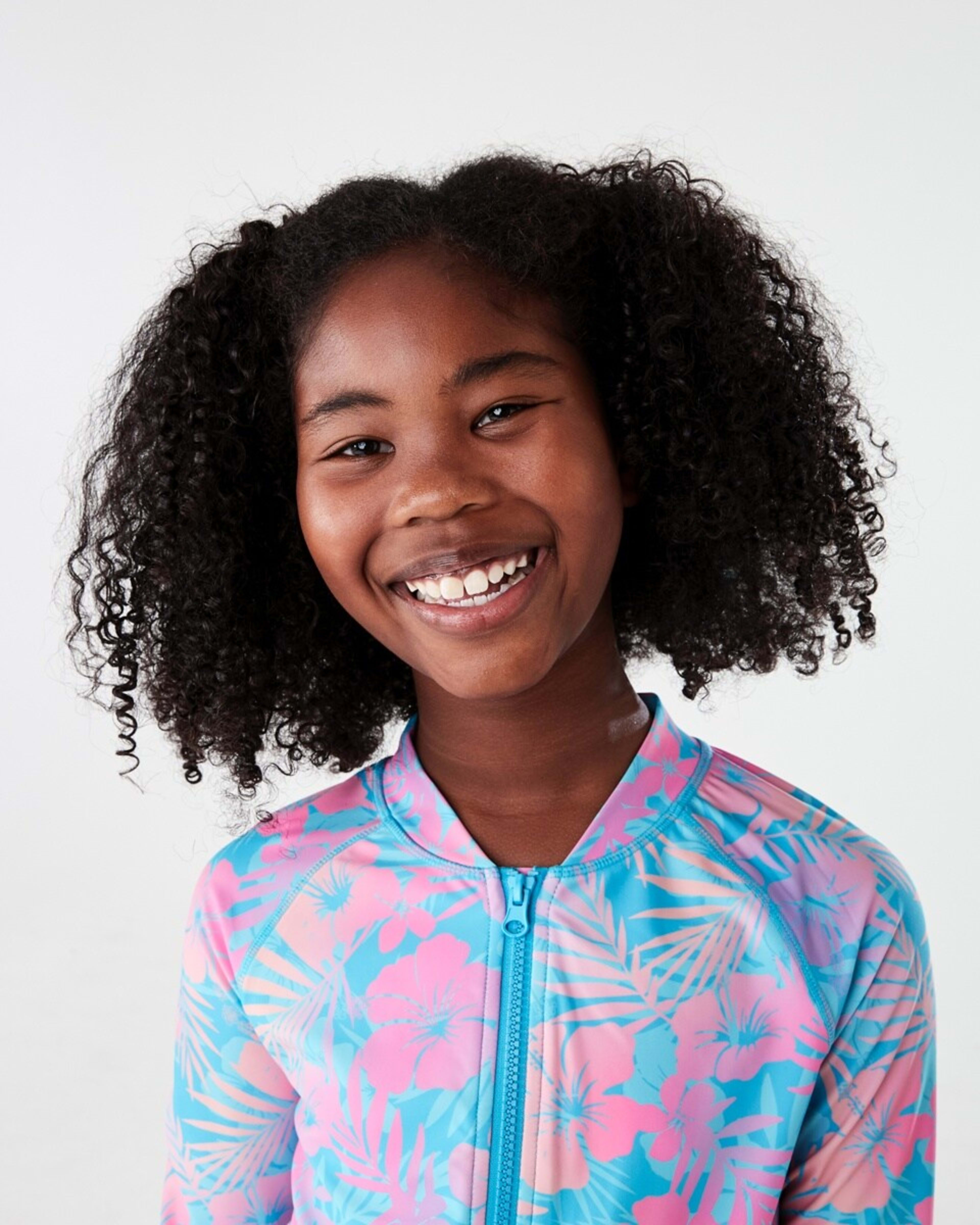 2 Long Sleeve Zip Through Rash Vest OMBRE TROPICAL LUSH MULTI, 2 of 8