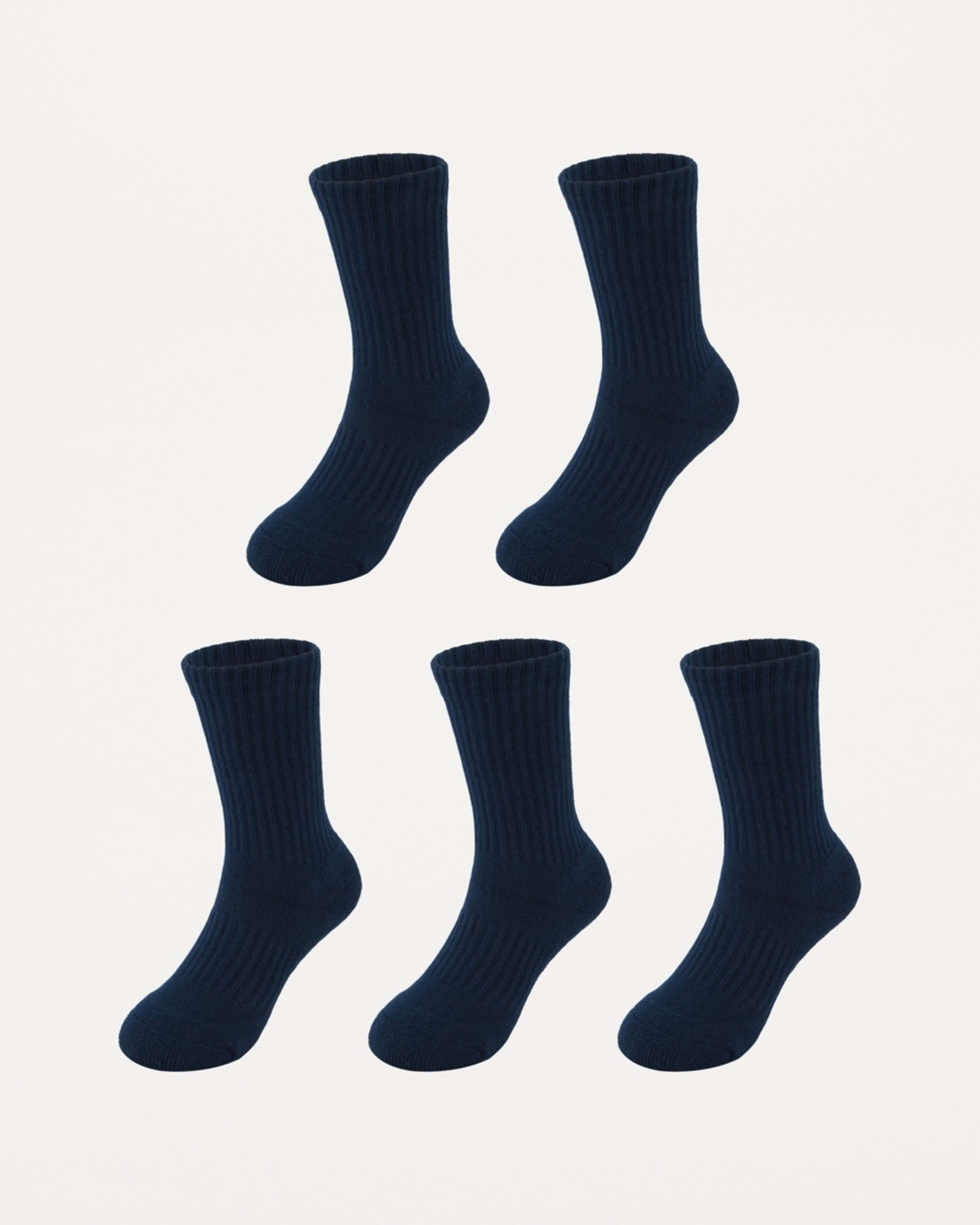 1 5 Pack Ultimate School Crew Socks DRESS BLUE