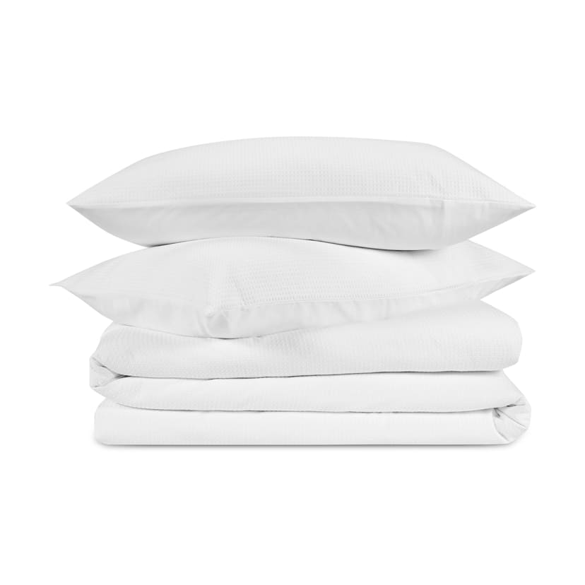 Waffle Cotton Quilt Cover Set King Bed, White Kmart